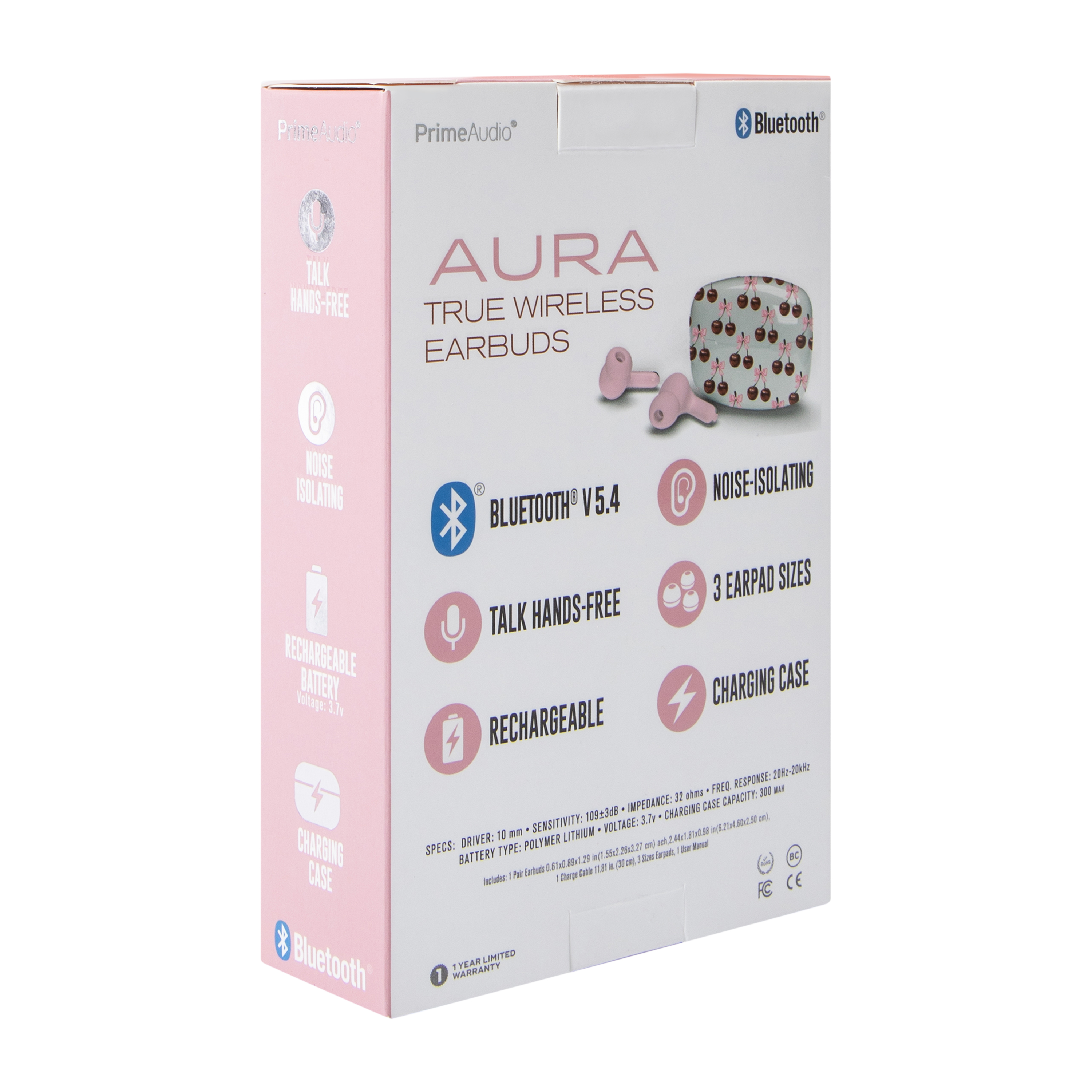 Prime Audio® Aura True Wireless Earbuds