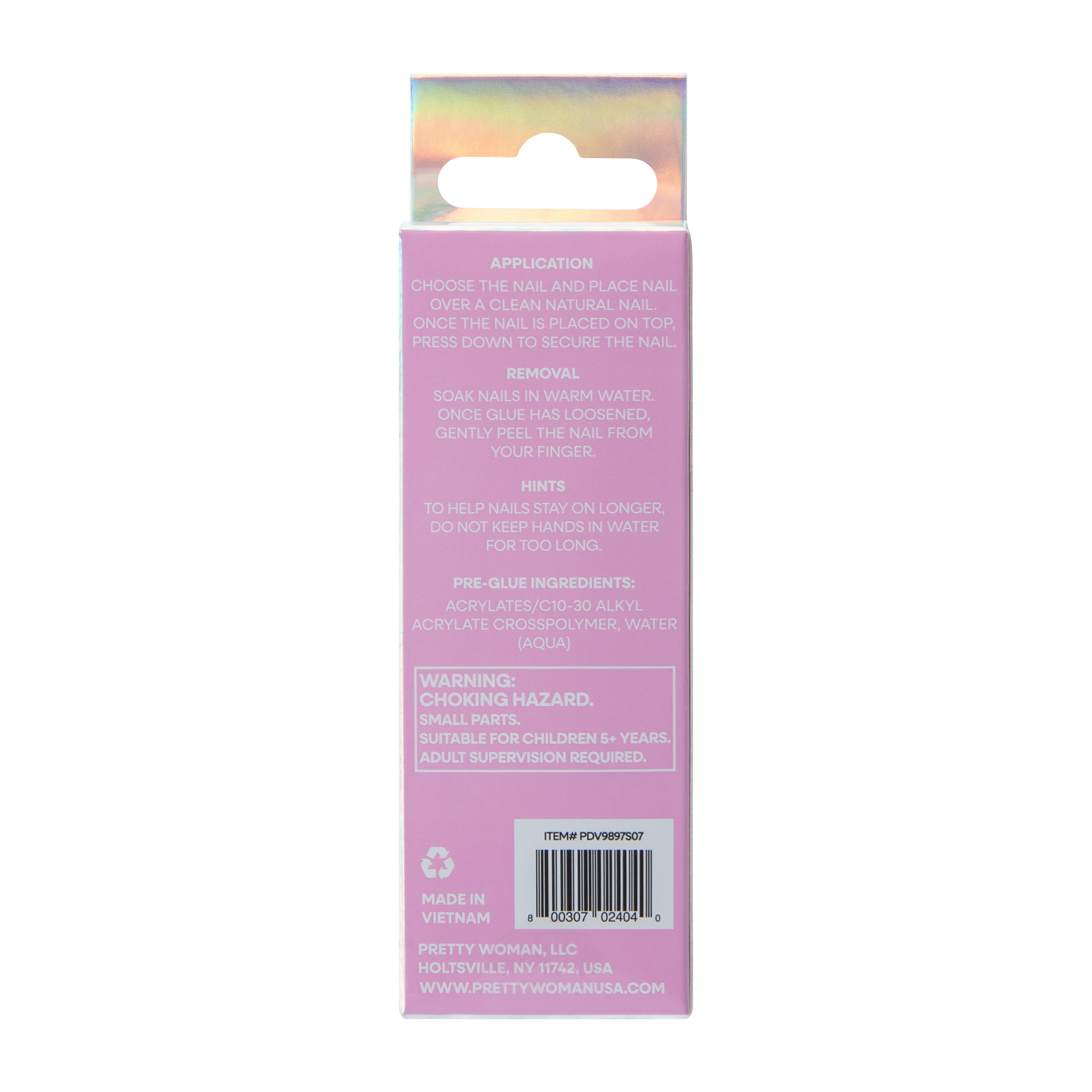 Pretty Woman Kids Pre-Glued Artificial Nails 24-Count