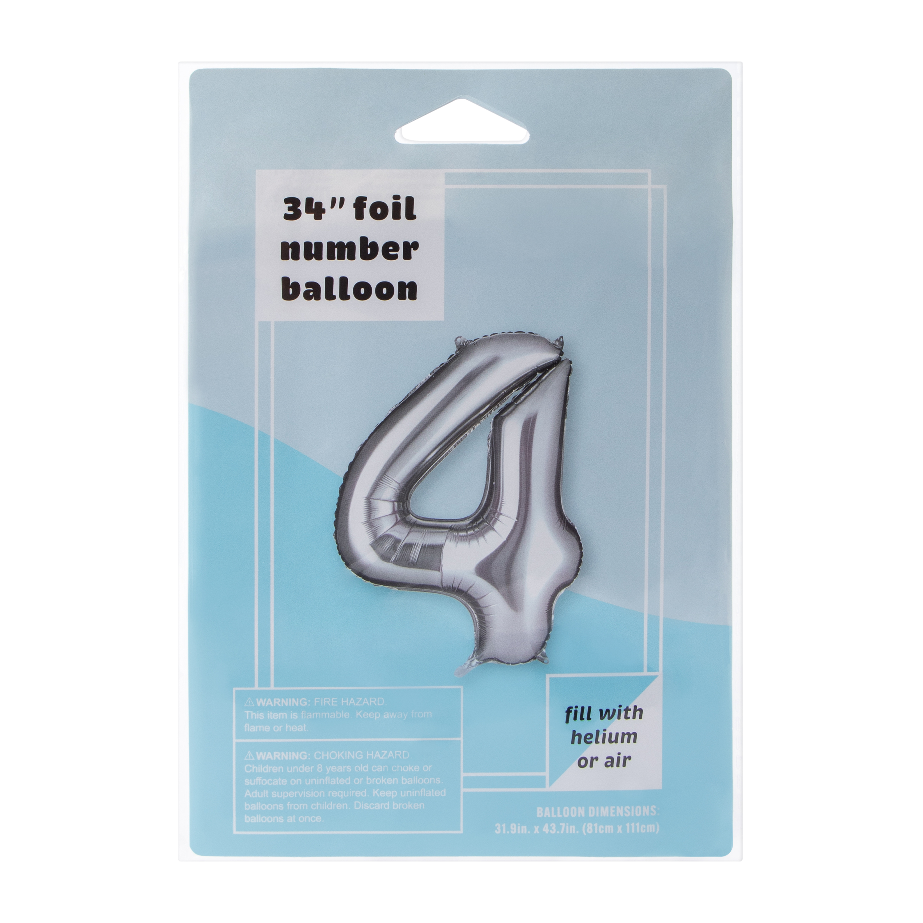 Foil Number Balloon 34in | Five Below