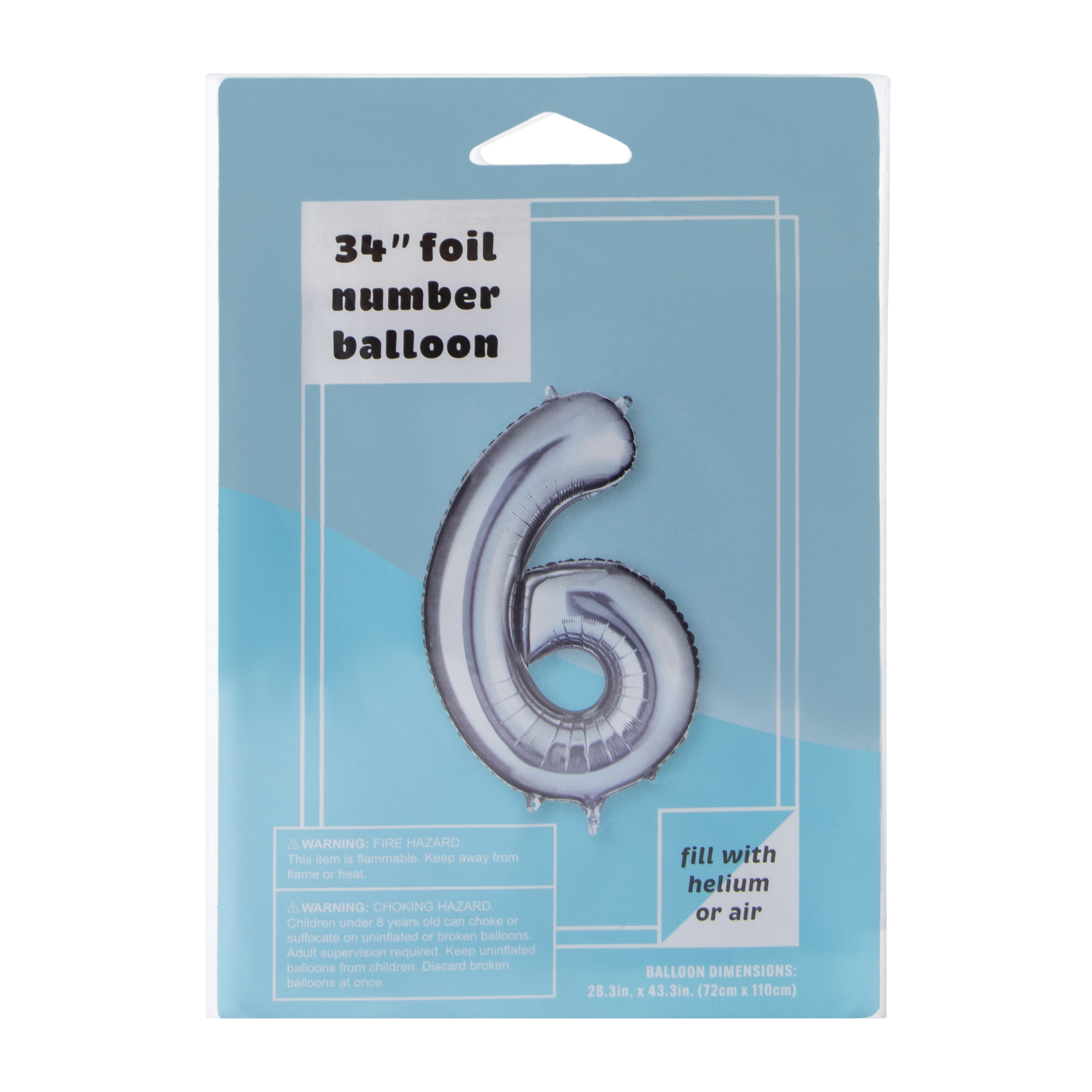Foil Number Balloon 34in | Five Below