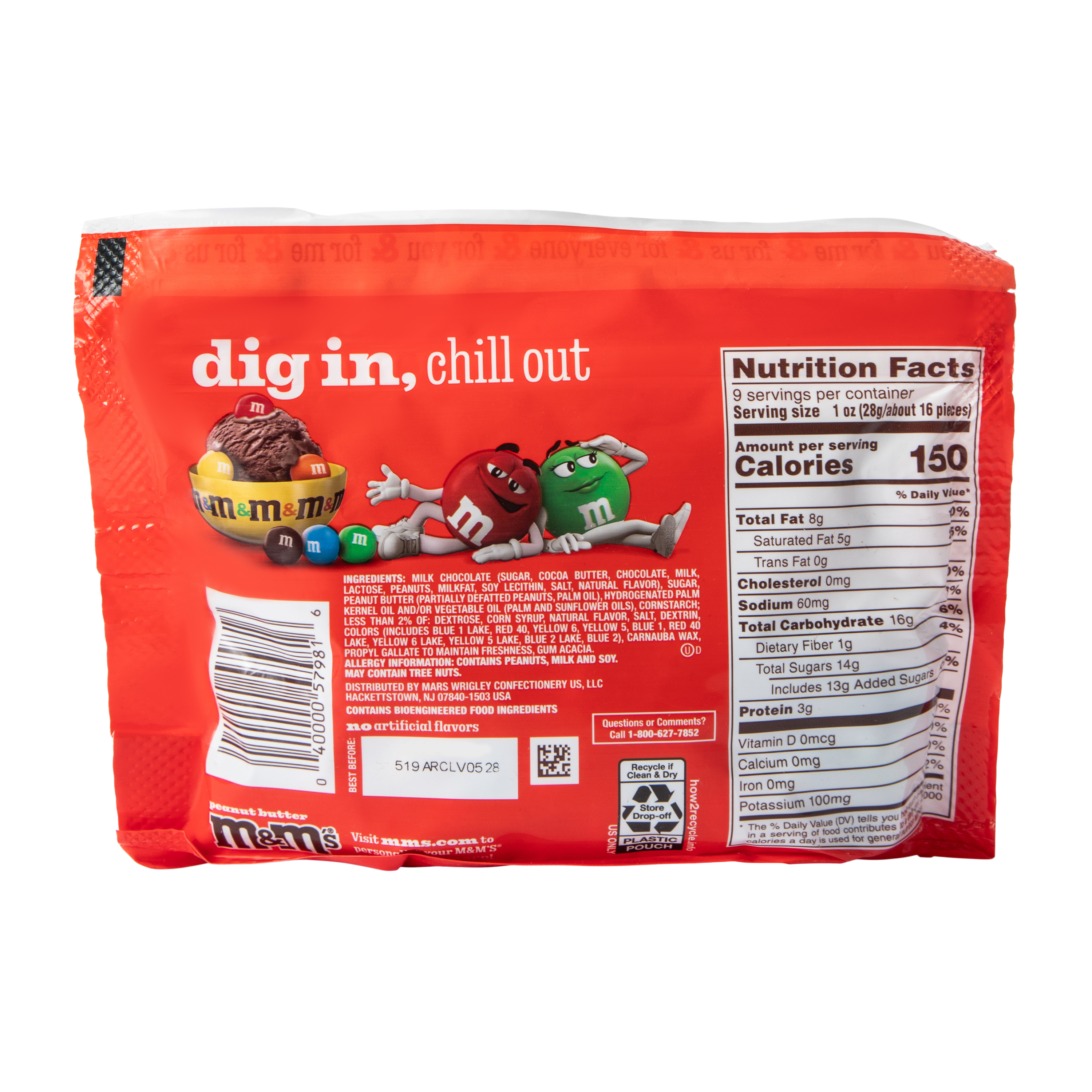 M&M's® Peanut Butter Sharing Size Chocolate Candies 9oz