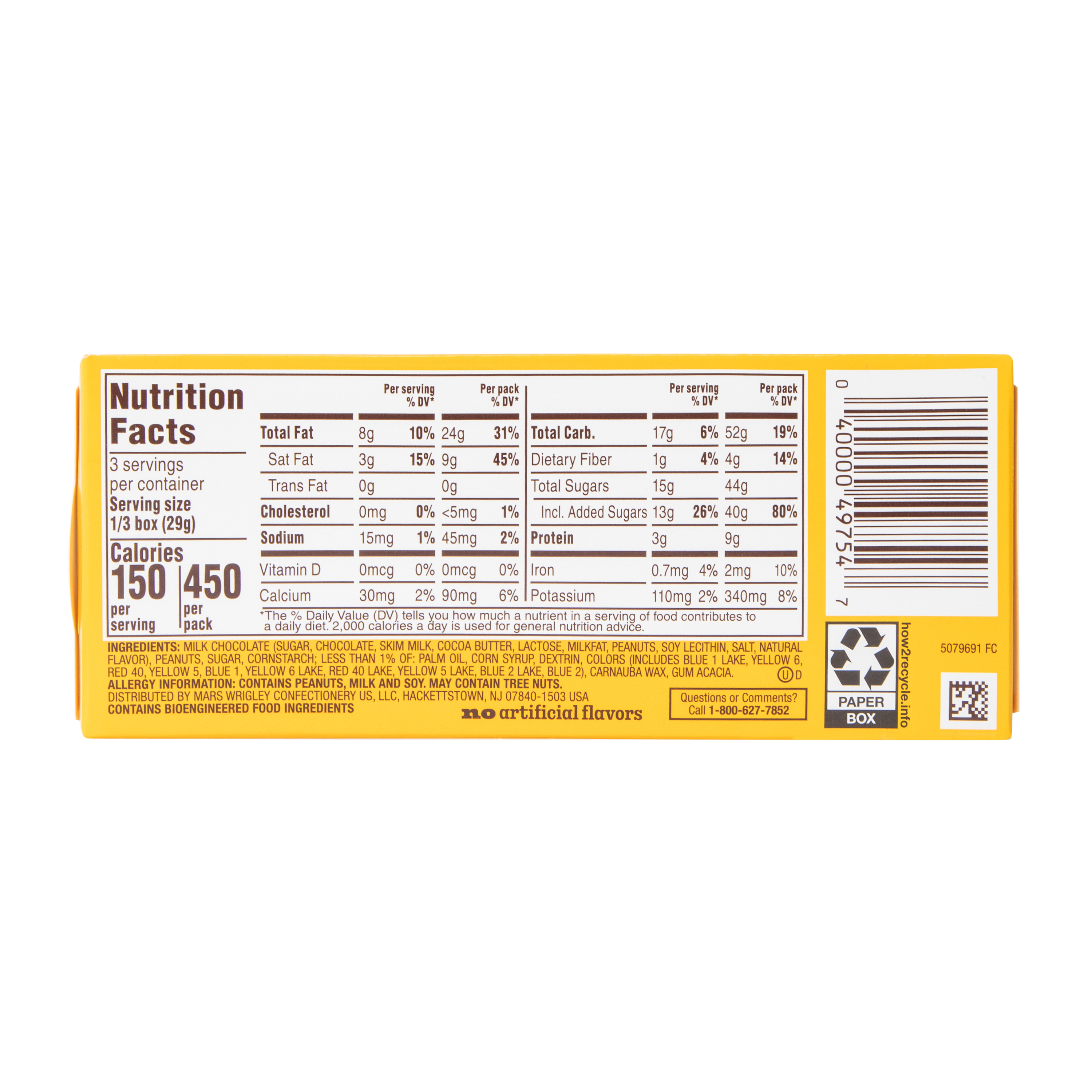 M&M's® Peanut Chocolate Candies 3.1oz