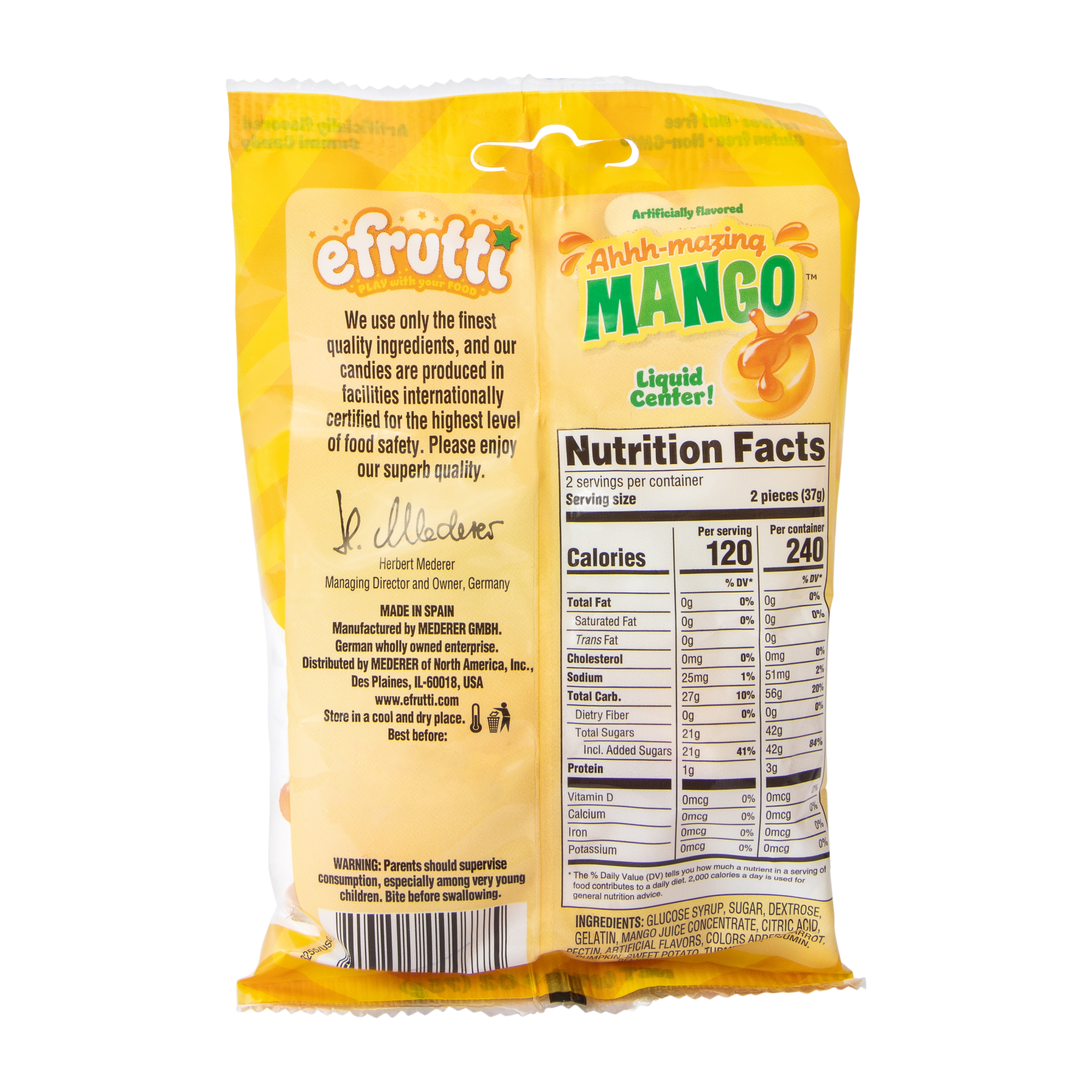 Efrutti® Ahhh-mazing Mango™ Gummi Candy 2.6oz