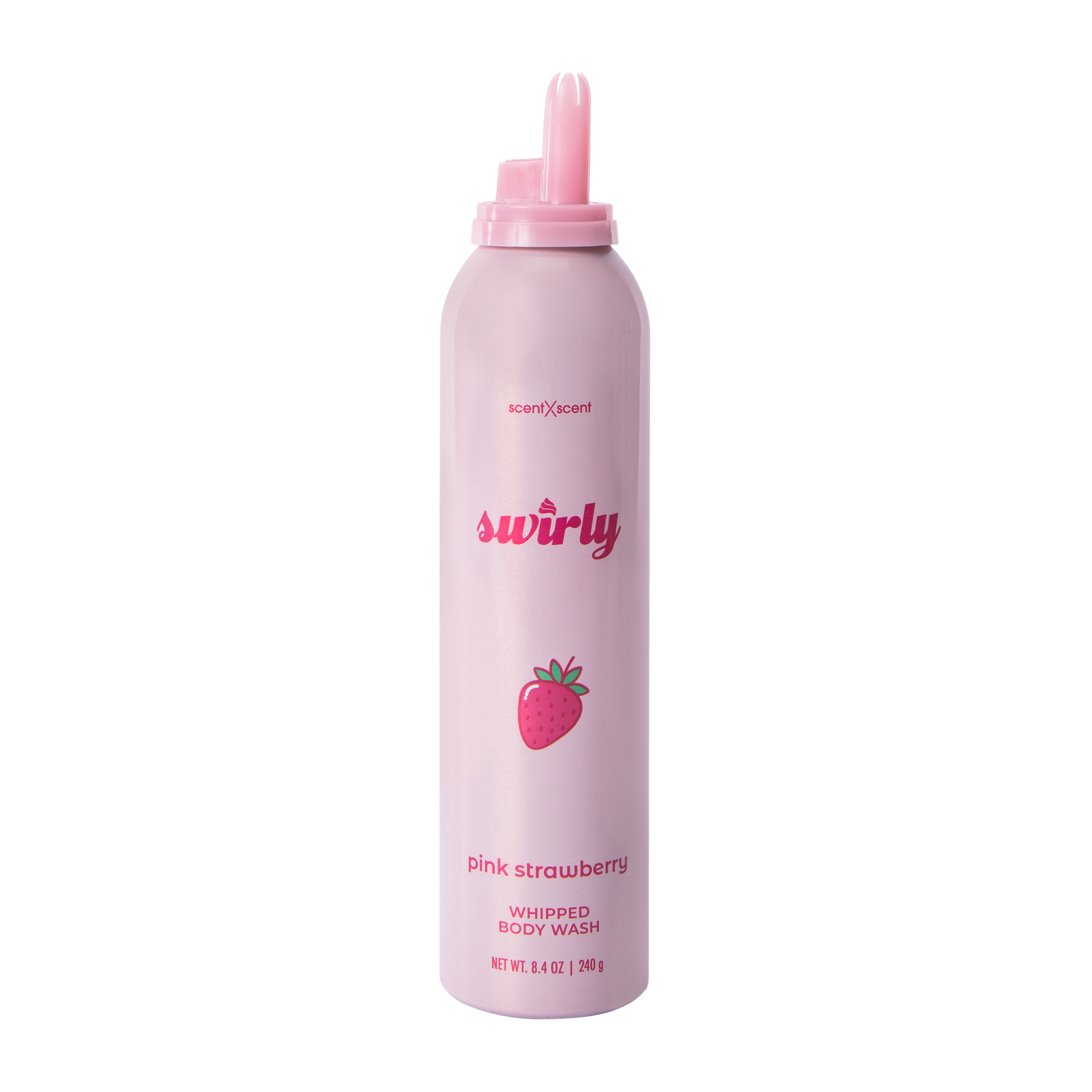 Swirly Pink Strawberry Whipped Body Wash 8.4oz