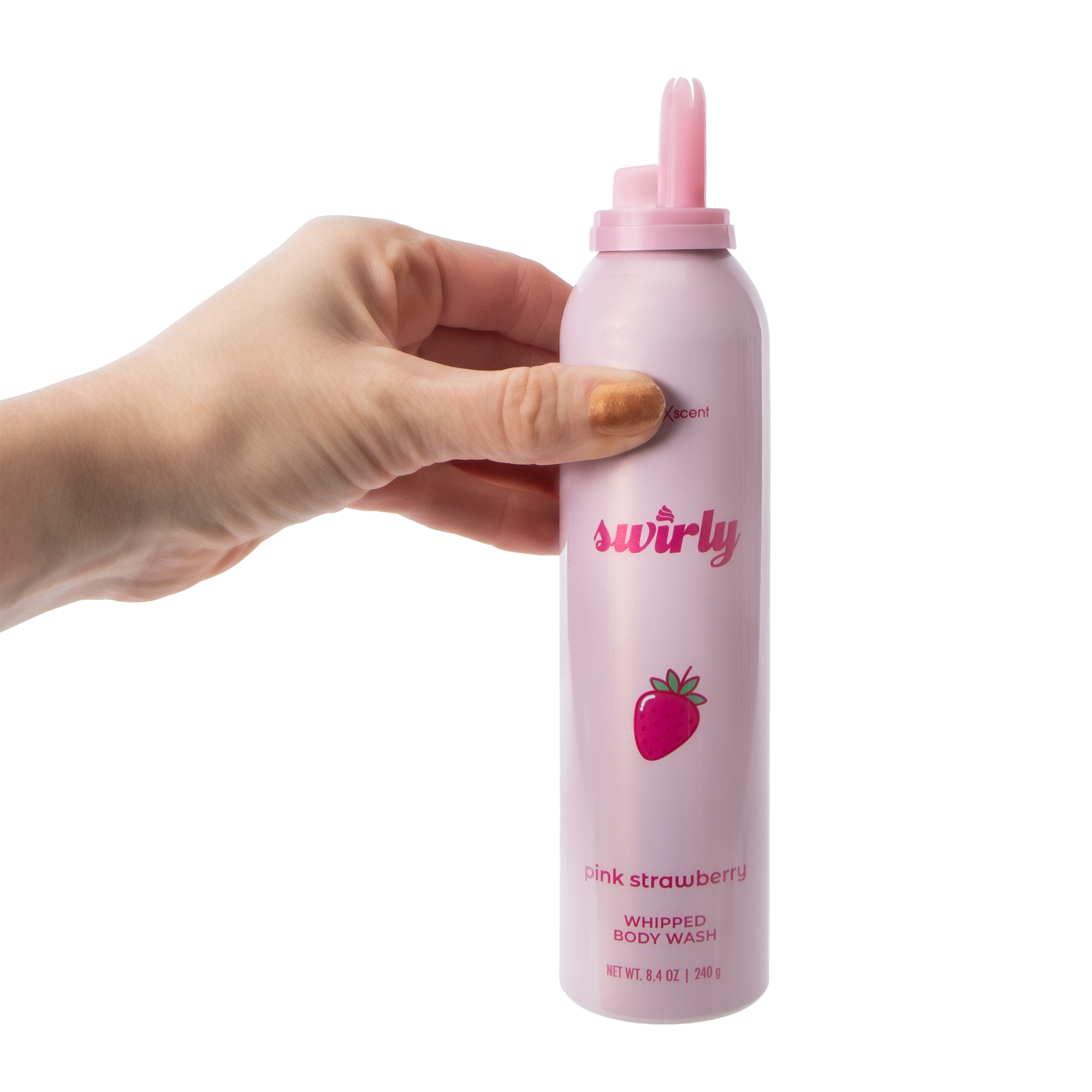 Swirly Pink Strawberry Whipped Body Wash 8.4oz