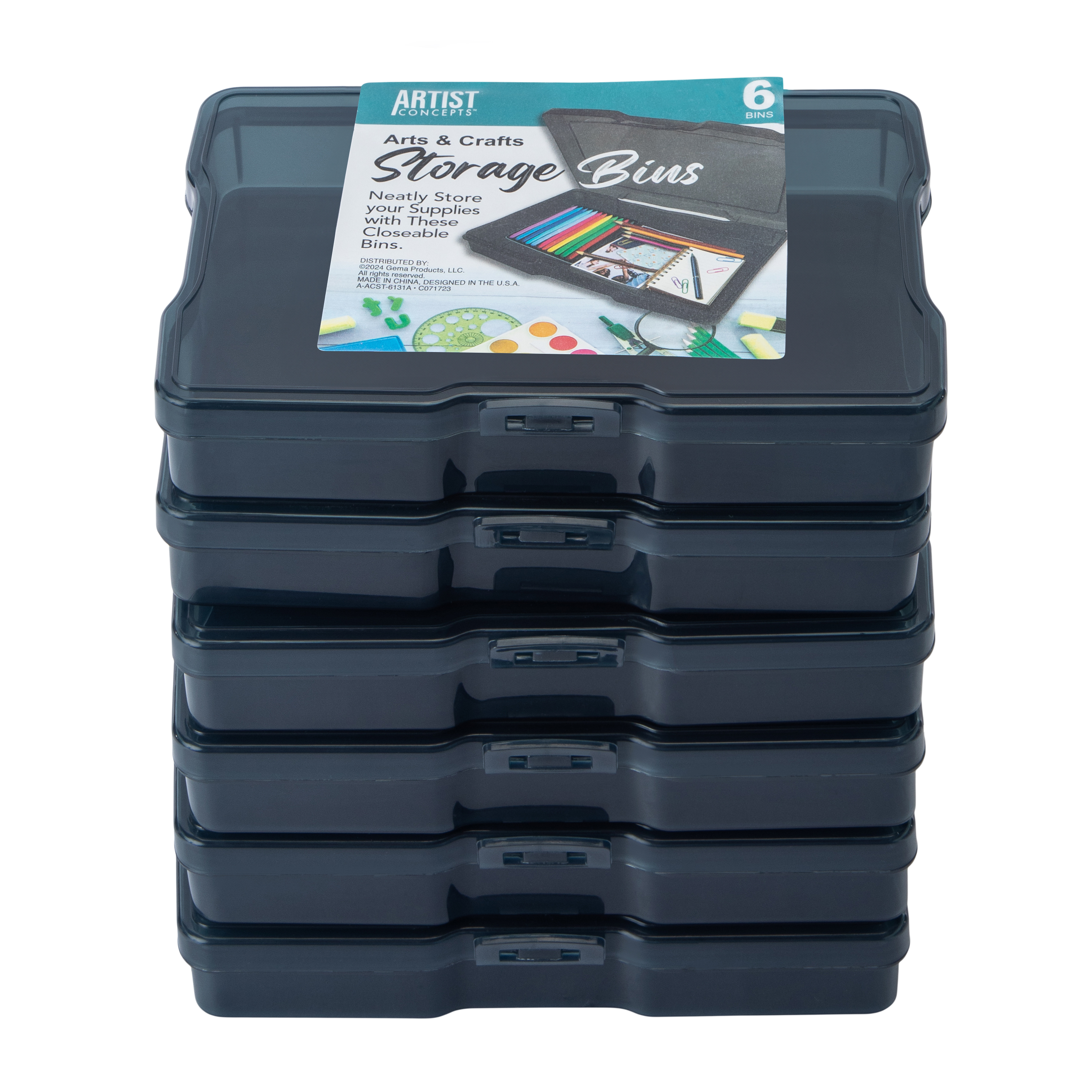 Artist Concepts™ Arts & Crafts Storage Bins 6-Count