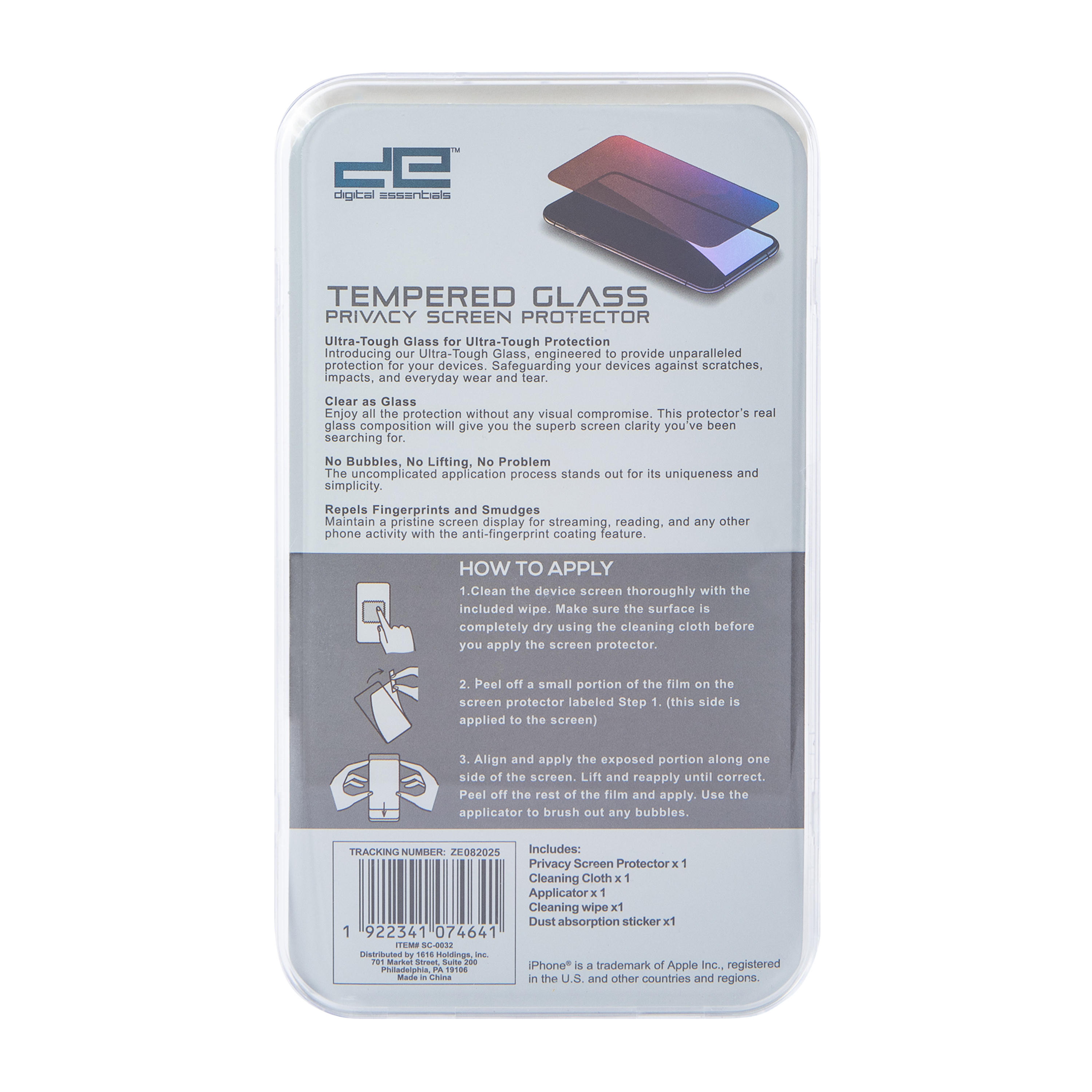 iPhone 17 Air® Tempered Glass Privacy Screen Protector