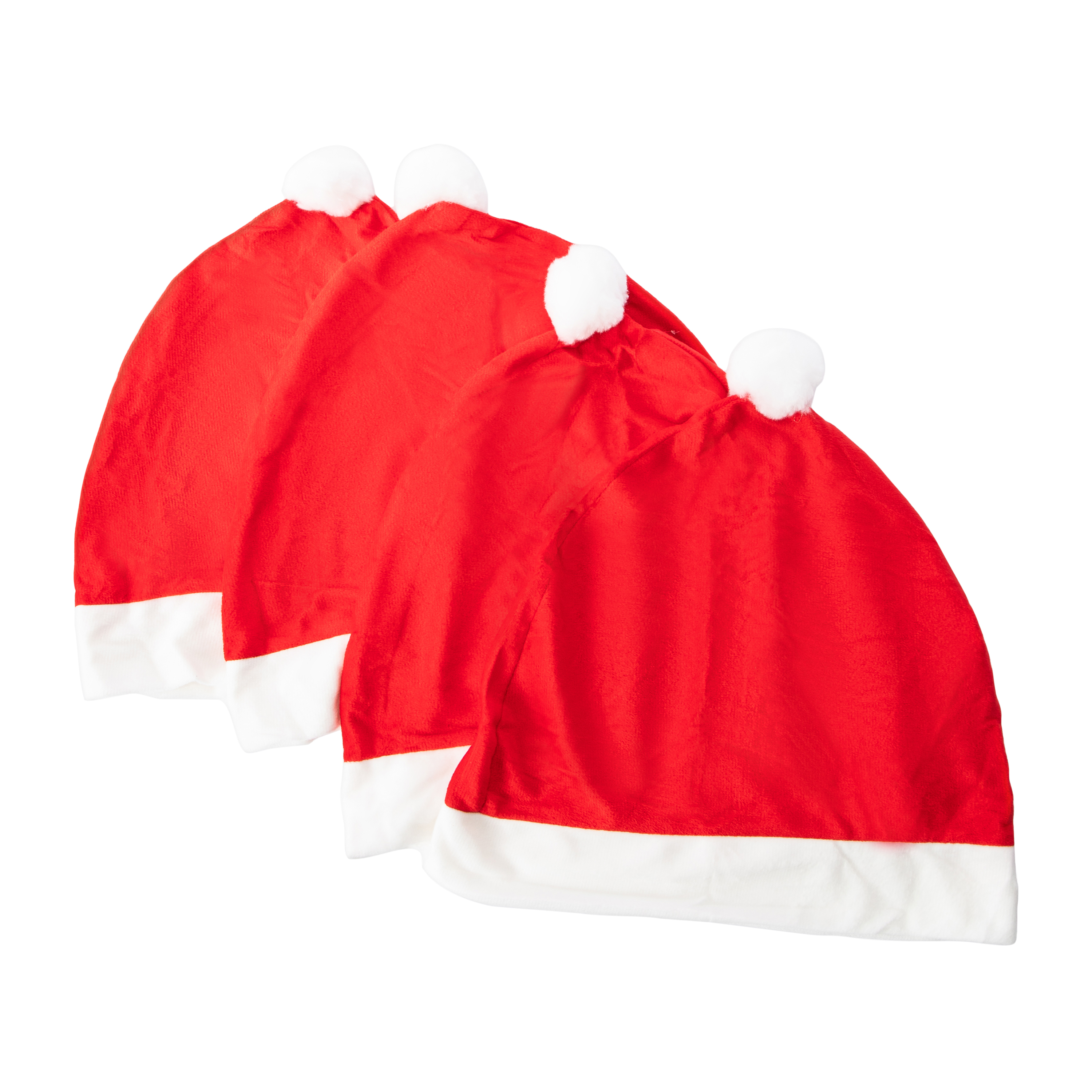 Christmas Santa Hat Car Seat Head Rest Covers 4-Pack