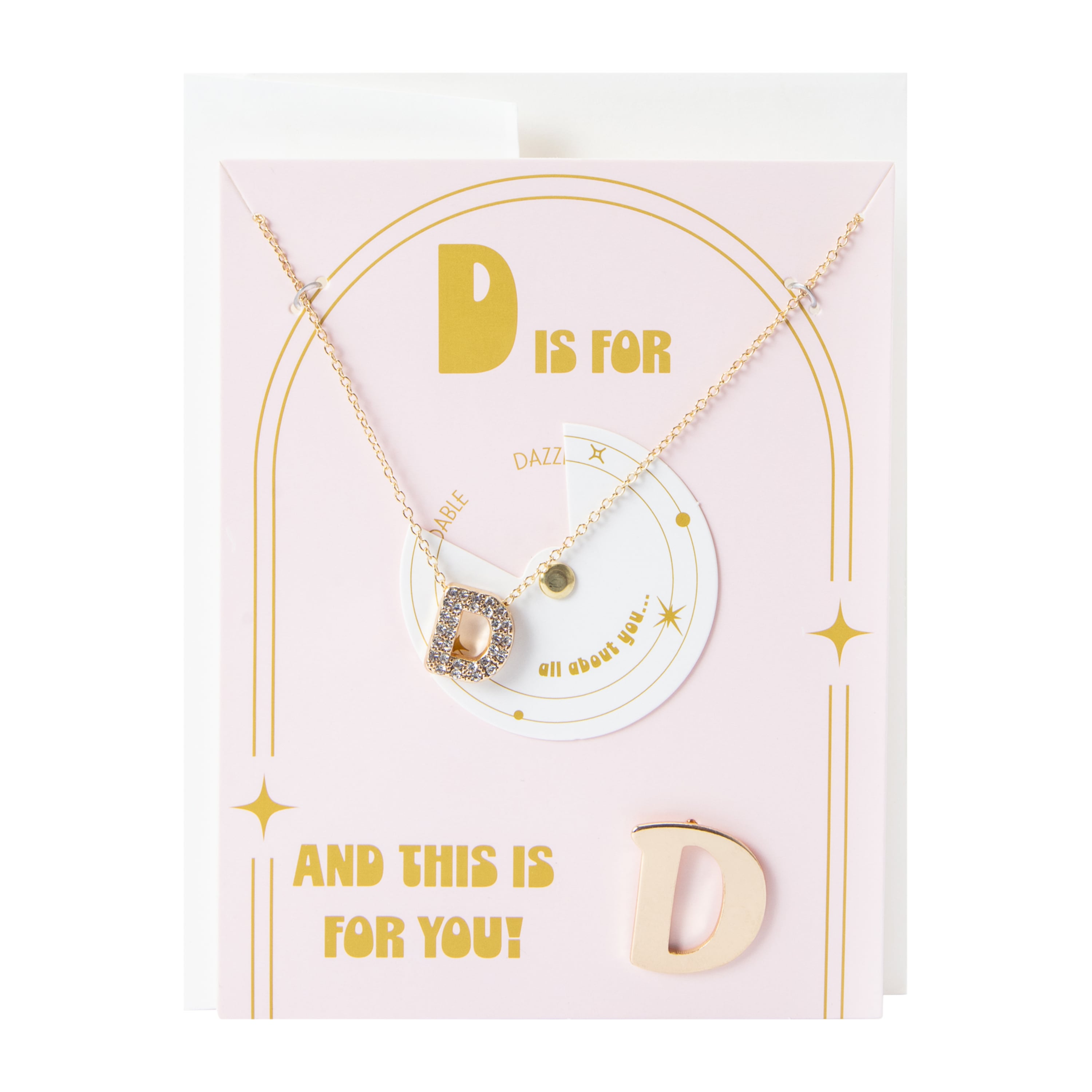Set de Collar y Pin de Letra Pa Que Brilles Con Tu Estilo 2