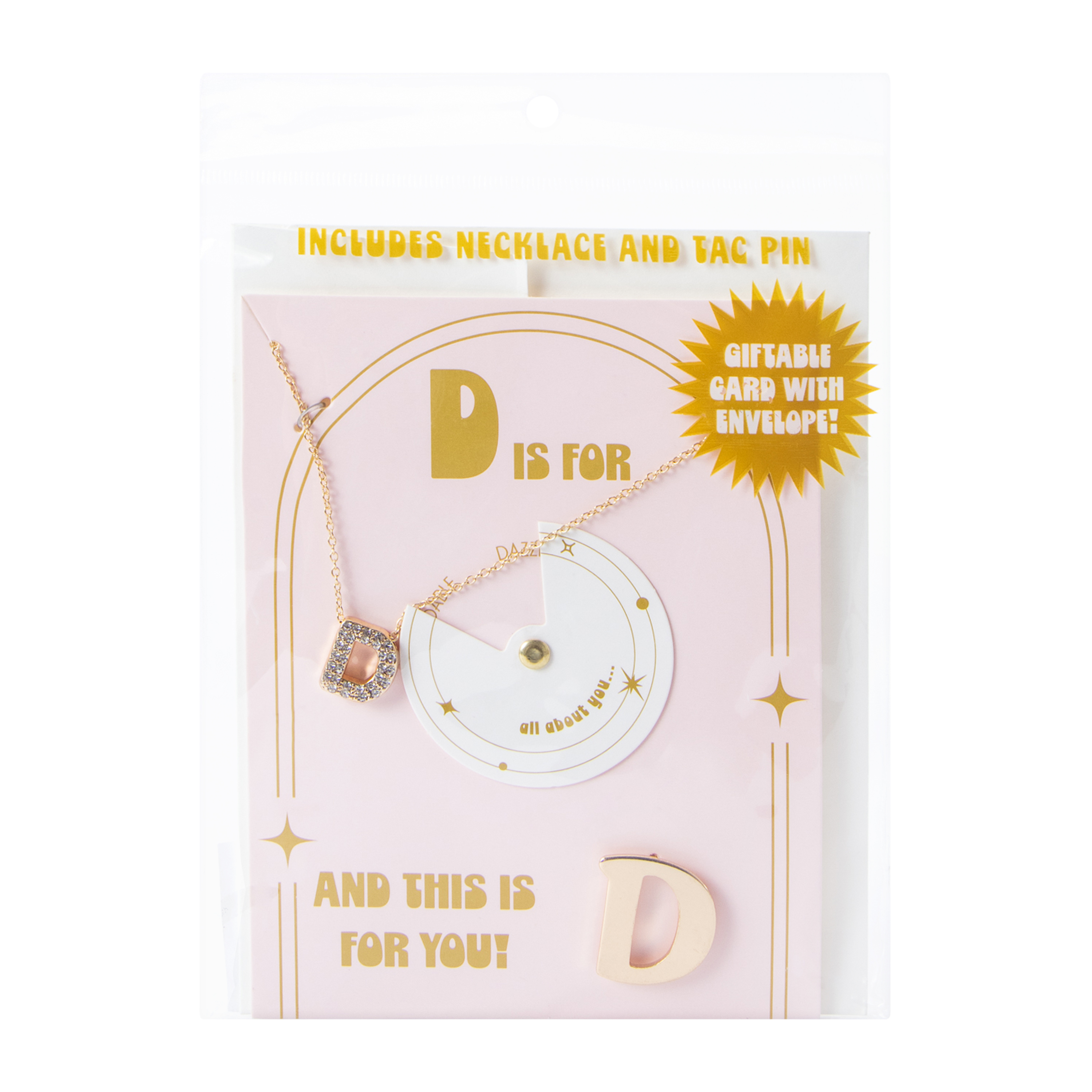Set de Collar y Pin de Letra Pa Que Brilles Con Tu Estilo 5