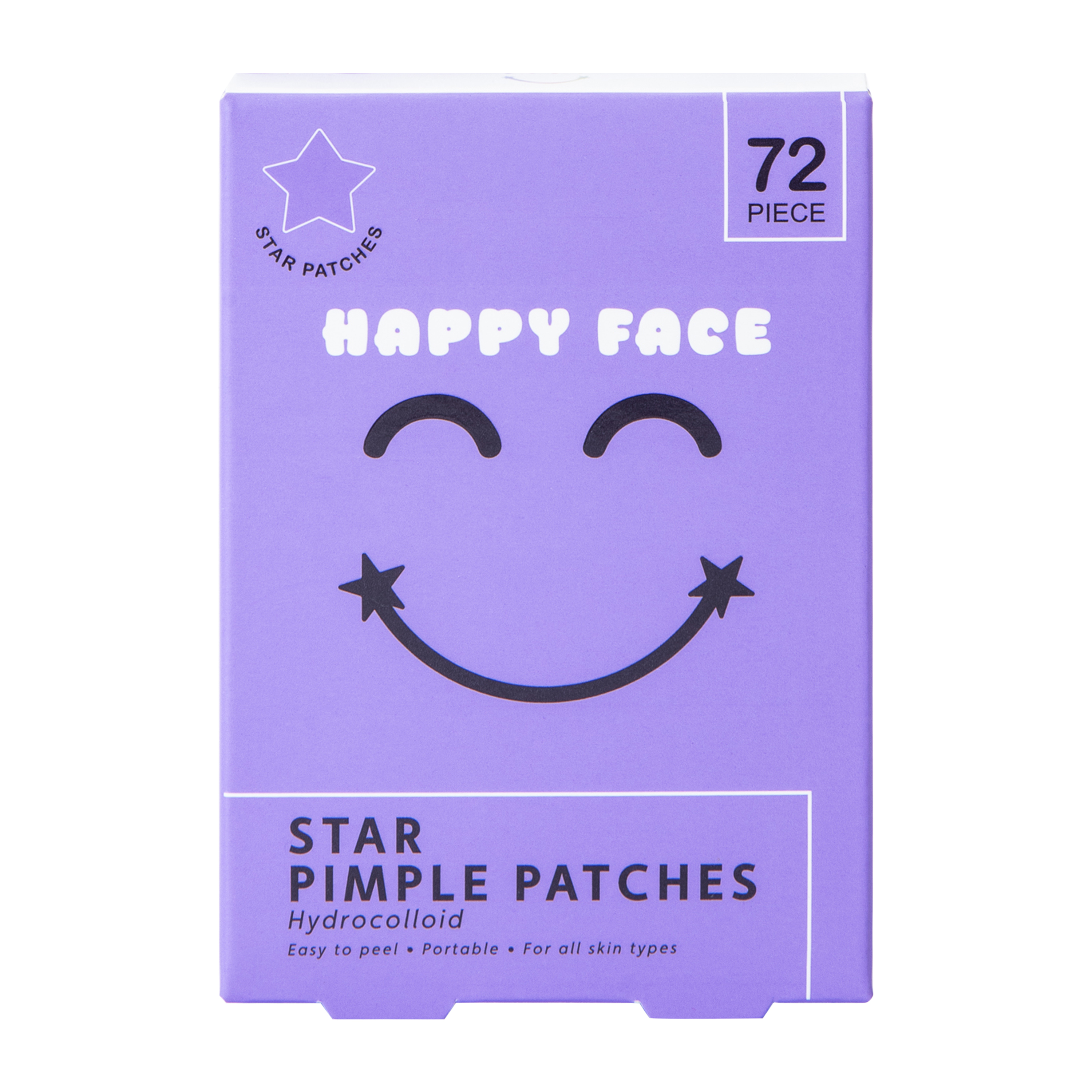 Happy Face Star Pimple Patches 72-Count