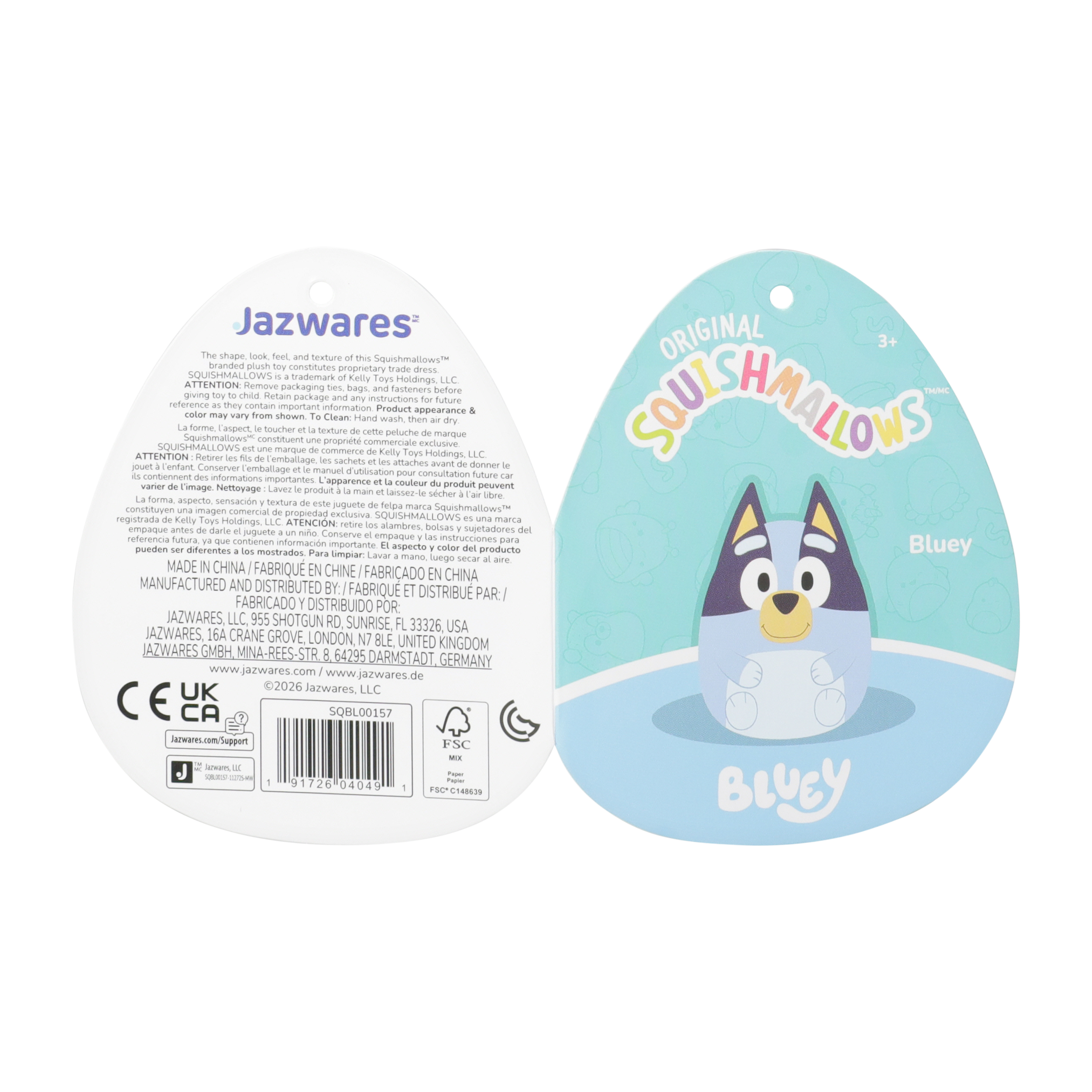 Squishmallows Bluey Peluche Suavecito Pa Jugar y Abrazar 6
