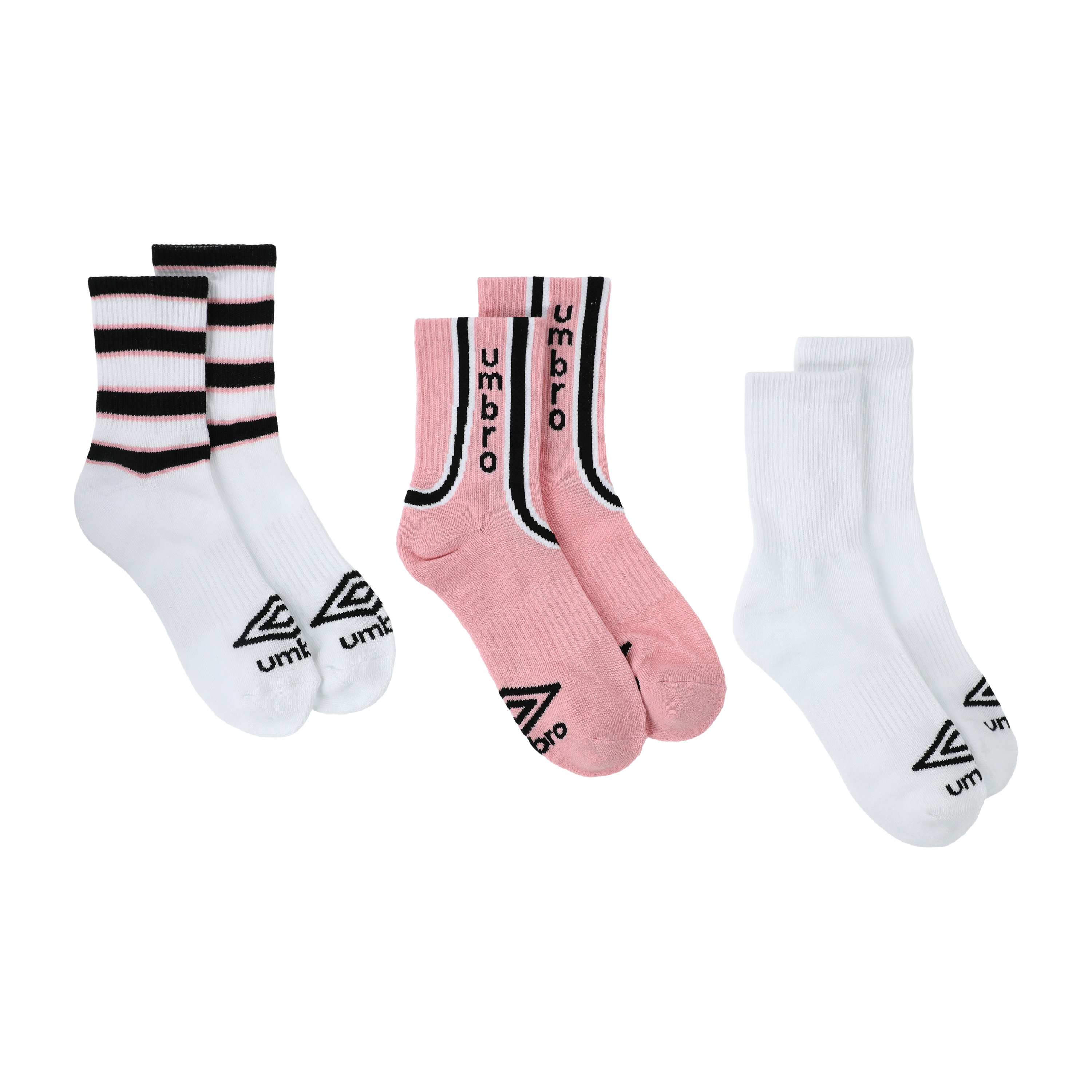 Juniors Umbro Cushion Shortie Crews Socks 3-Pairs