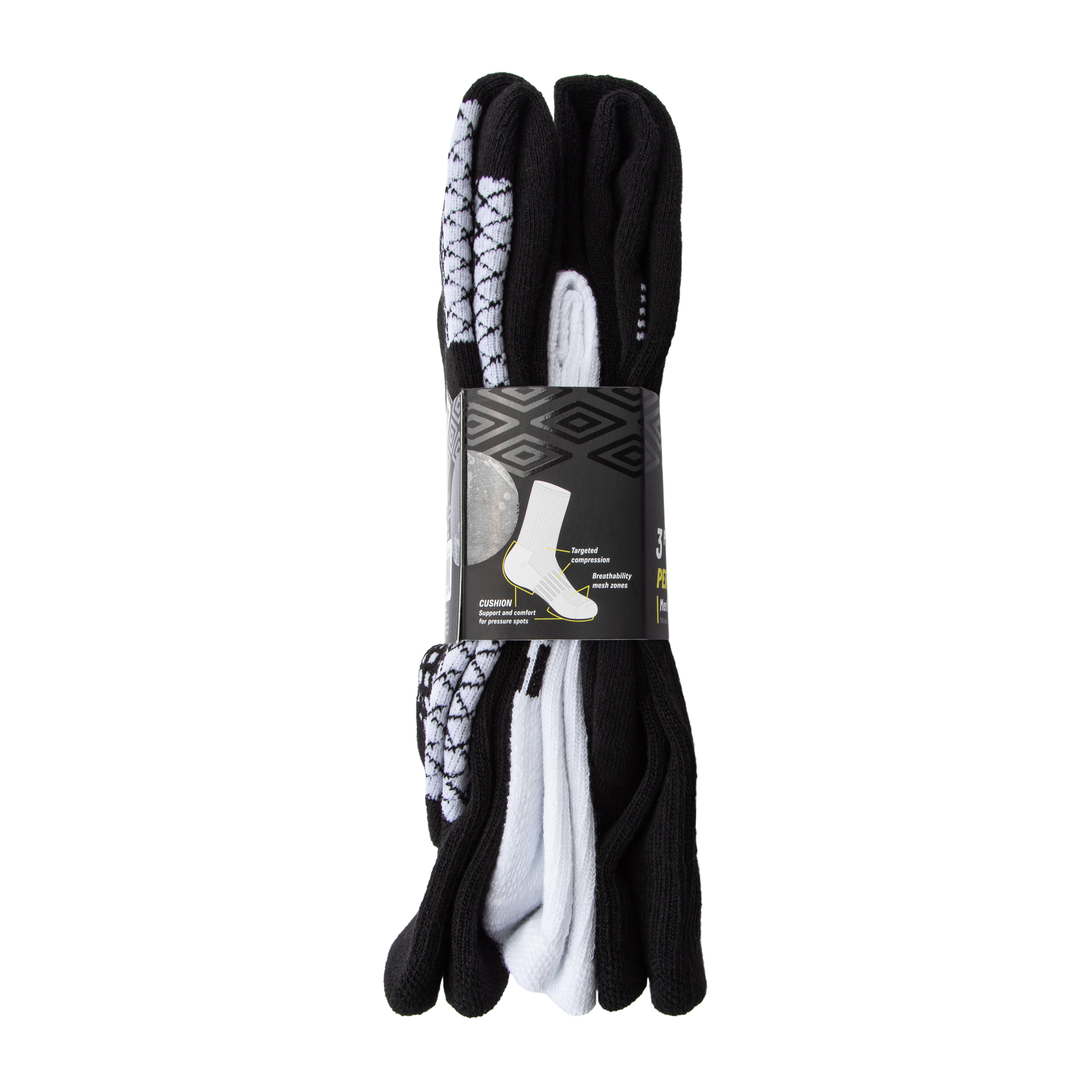 Young Mens Umbro Preformance Crews 3-Pairs