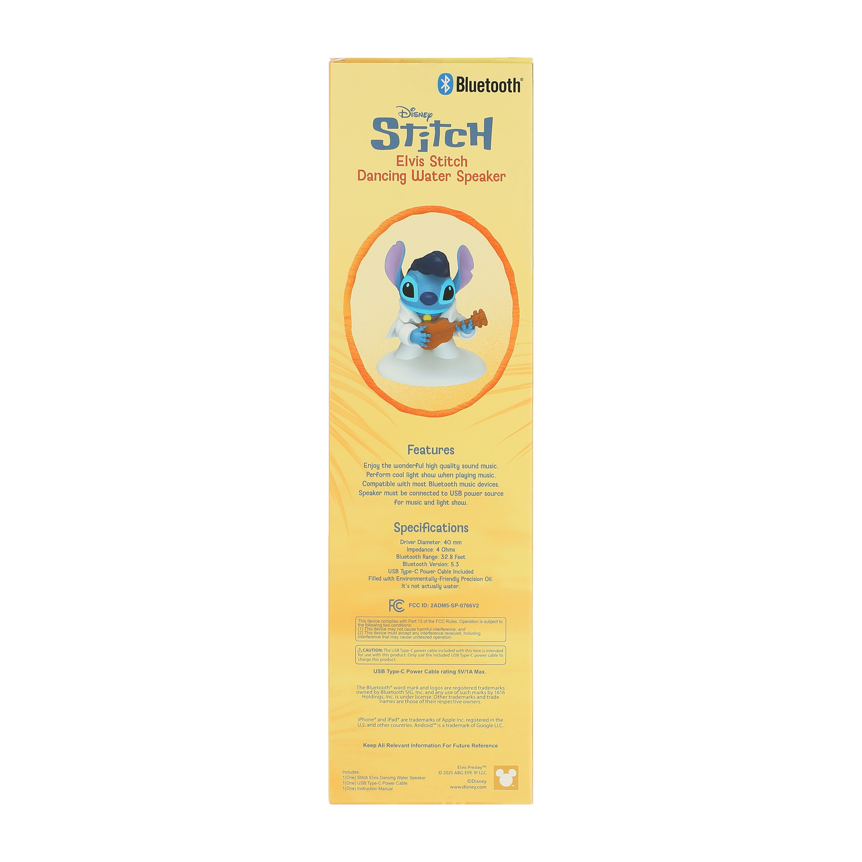 Disney Bluetooth® Water Dancing Speaker 10.35in x 2.32in