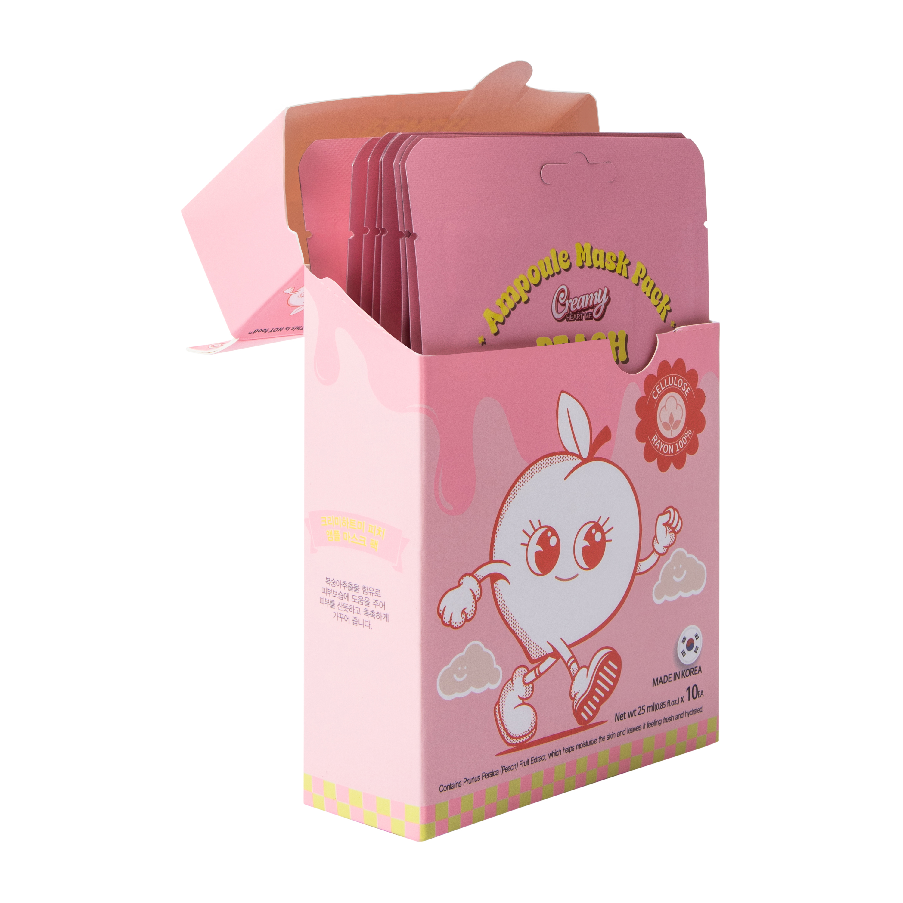 Creamy Heart Me Peach Ampoule Mask 10-Pack