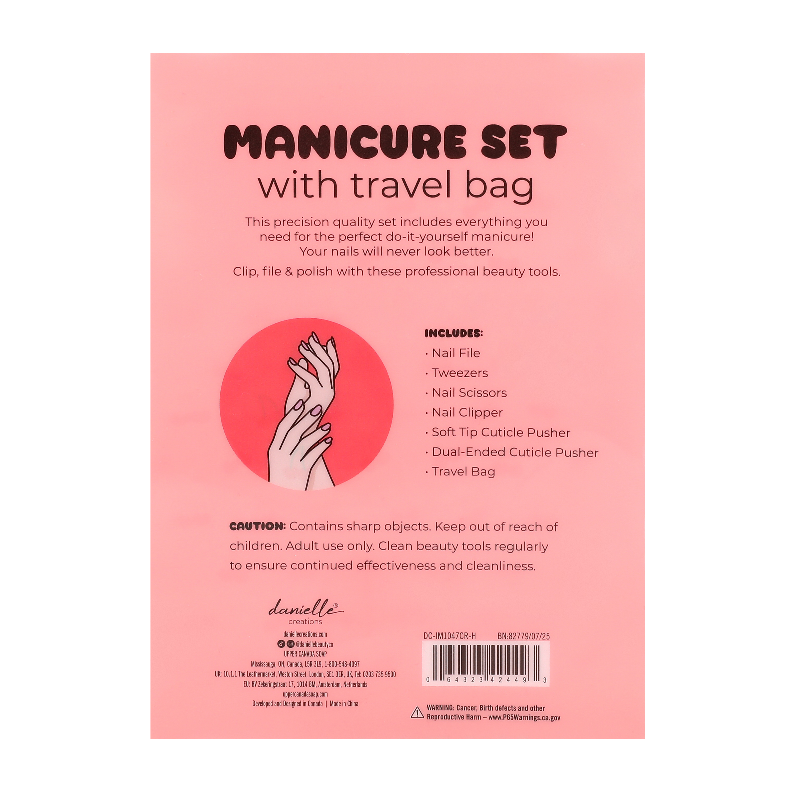 Danielle Creations® Manicure Set With Travel Bag