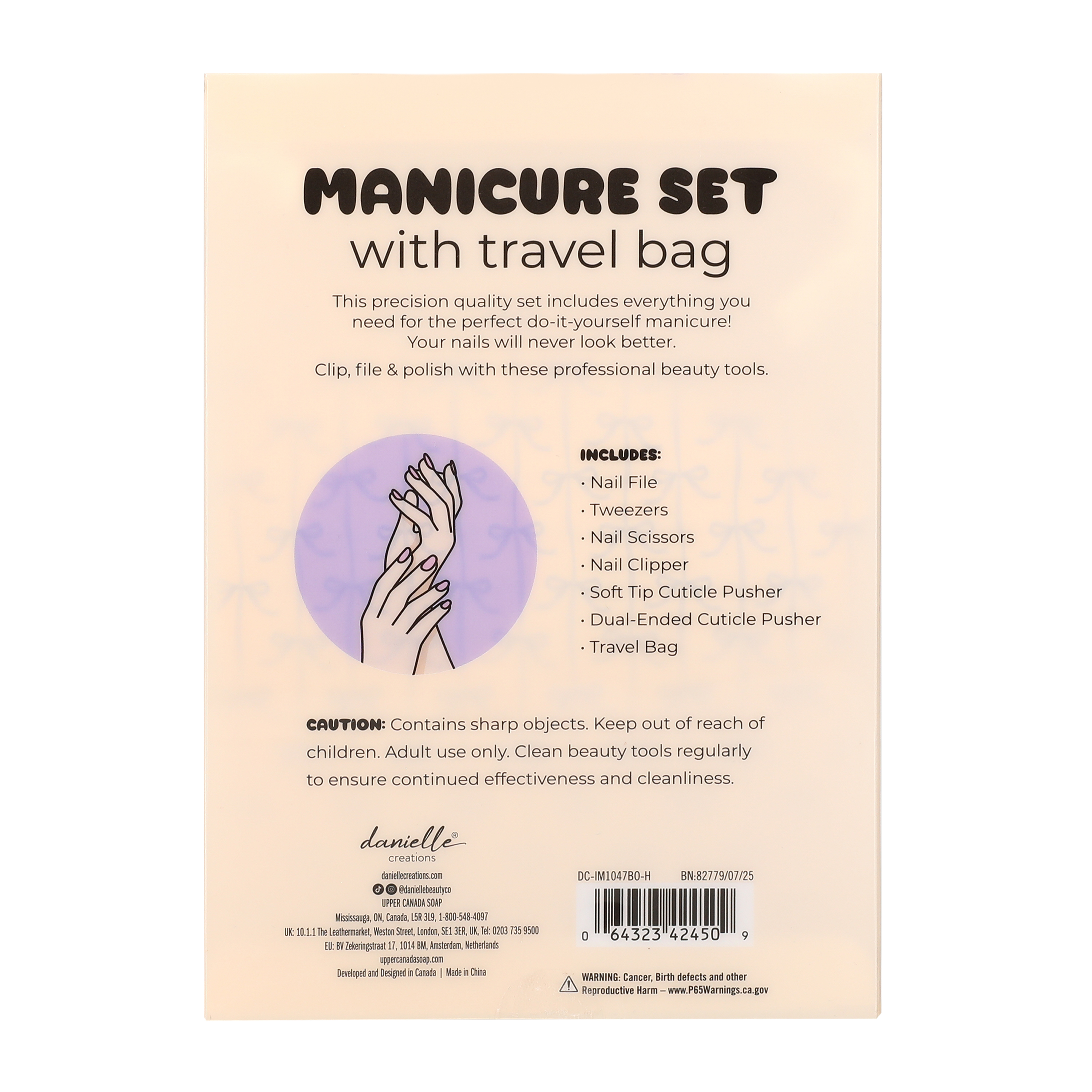Danielle Creations® Manicure Set With Travel Bag