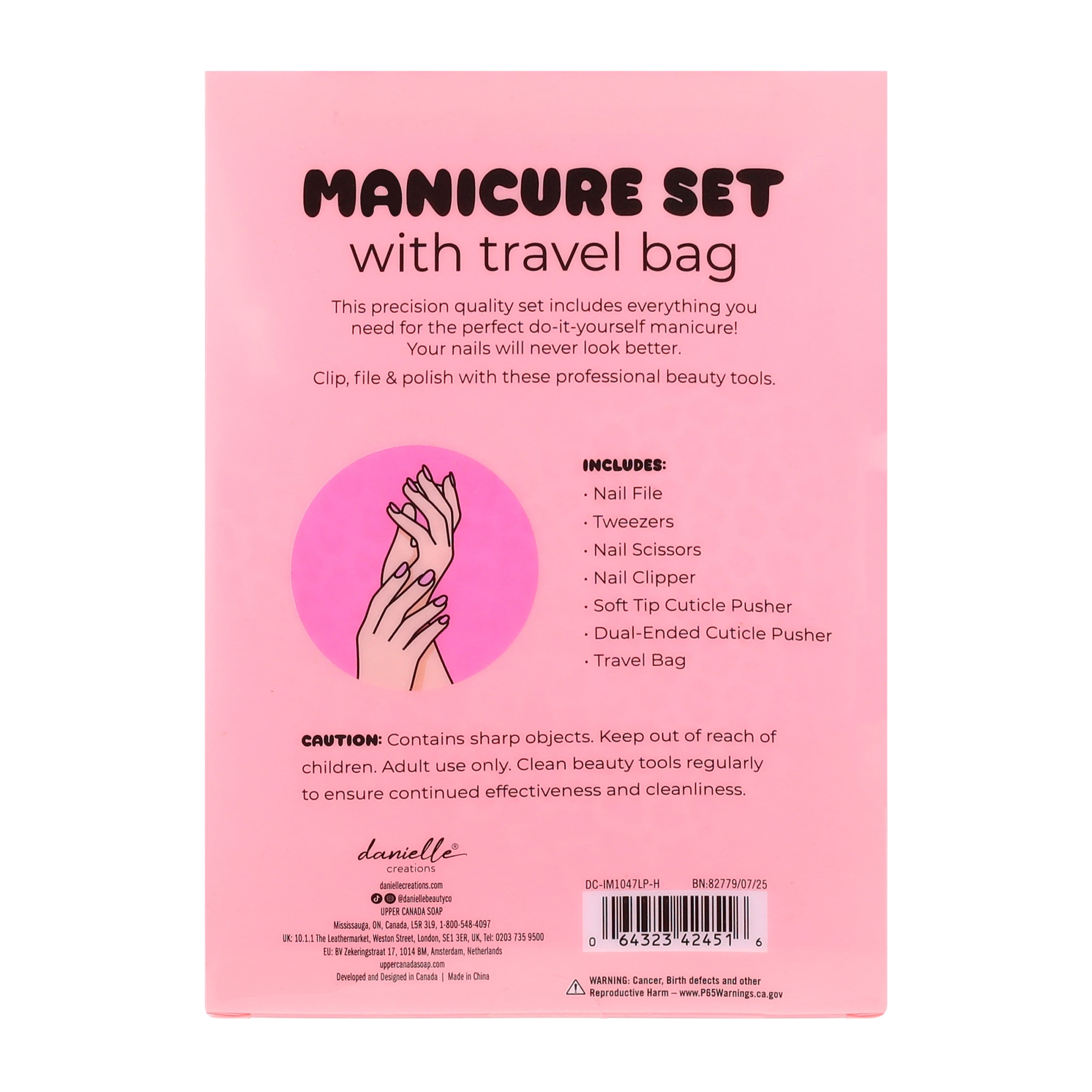 Danielle Creations® Manicure Set With Travel Bag