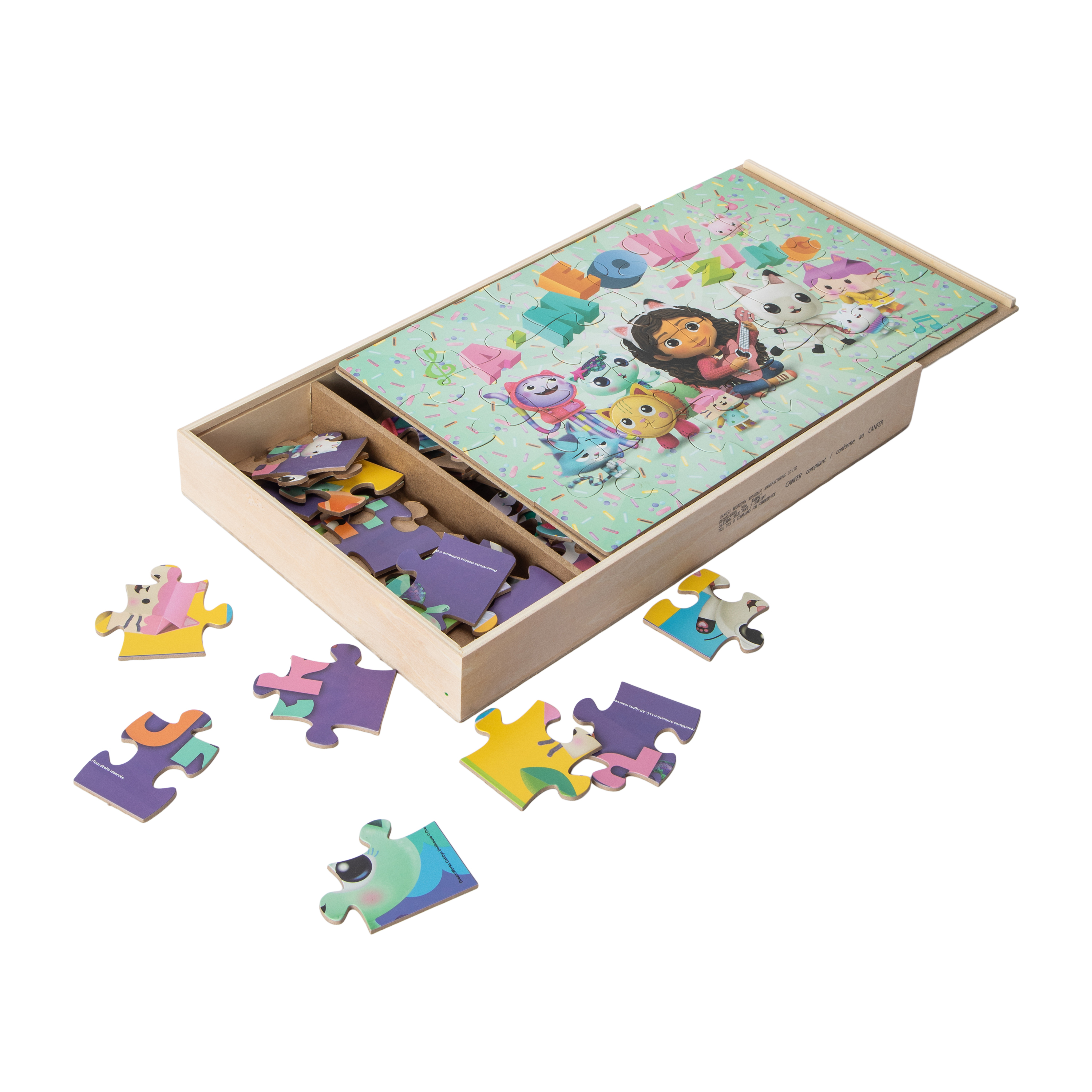 DreamWorks Gabby's Dollhouse Wood Puzzles 7-Count