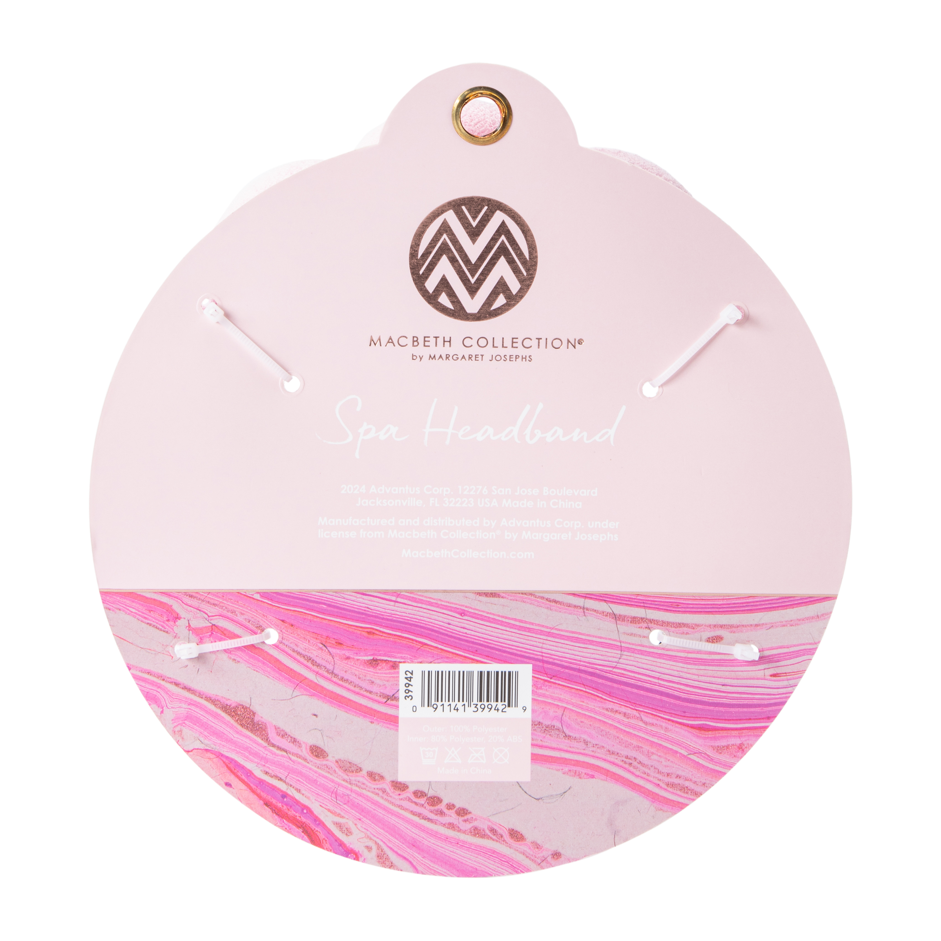 Macbeth Collection® By Margret Josephs Light Pink Spa Headband