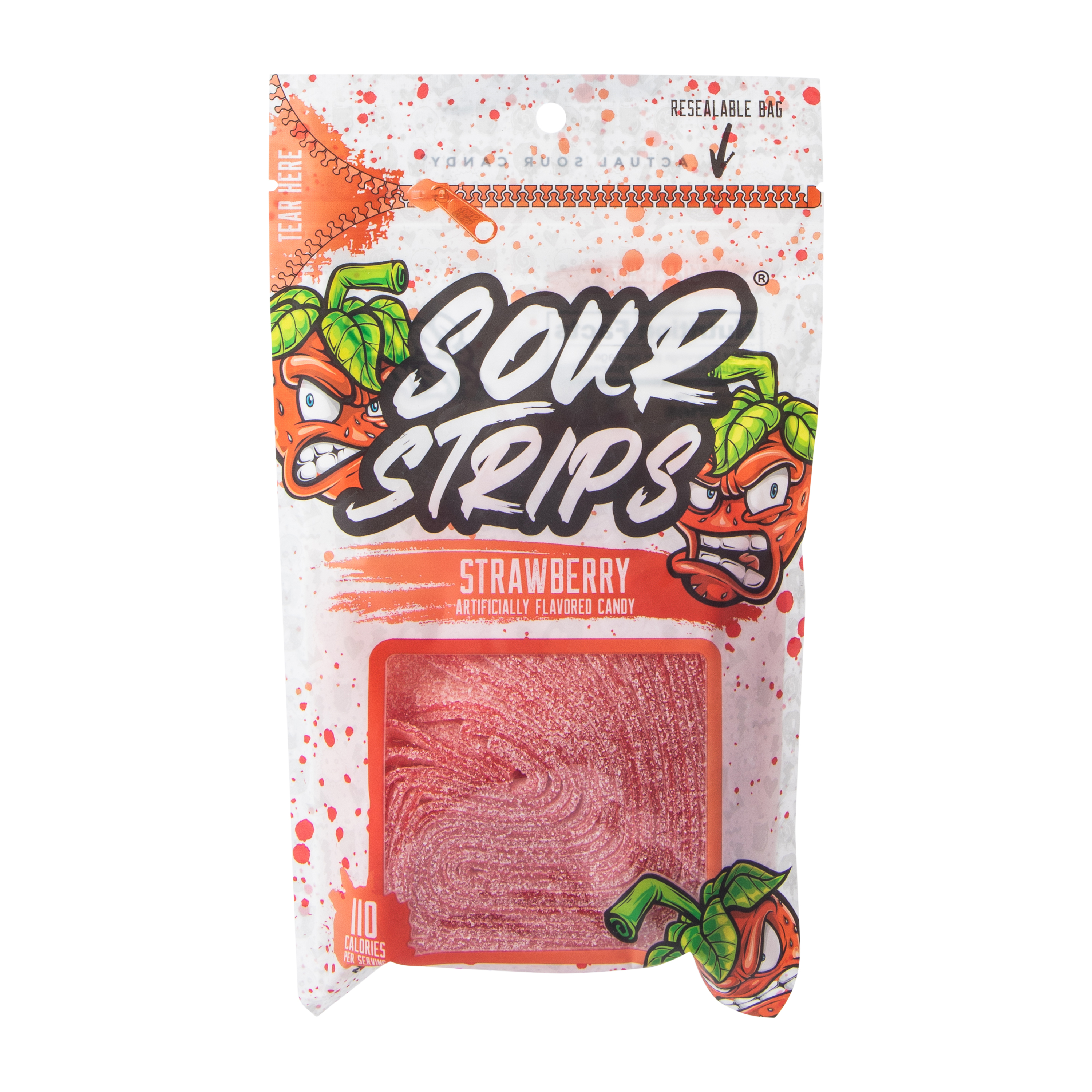 Sour Strips® Blue Strawberry Flavored Candy 3.4oz