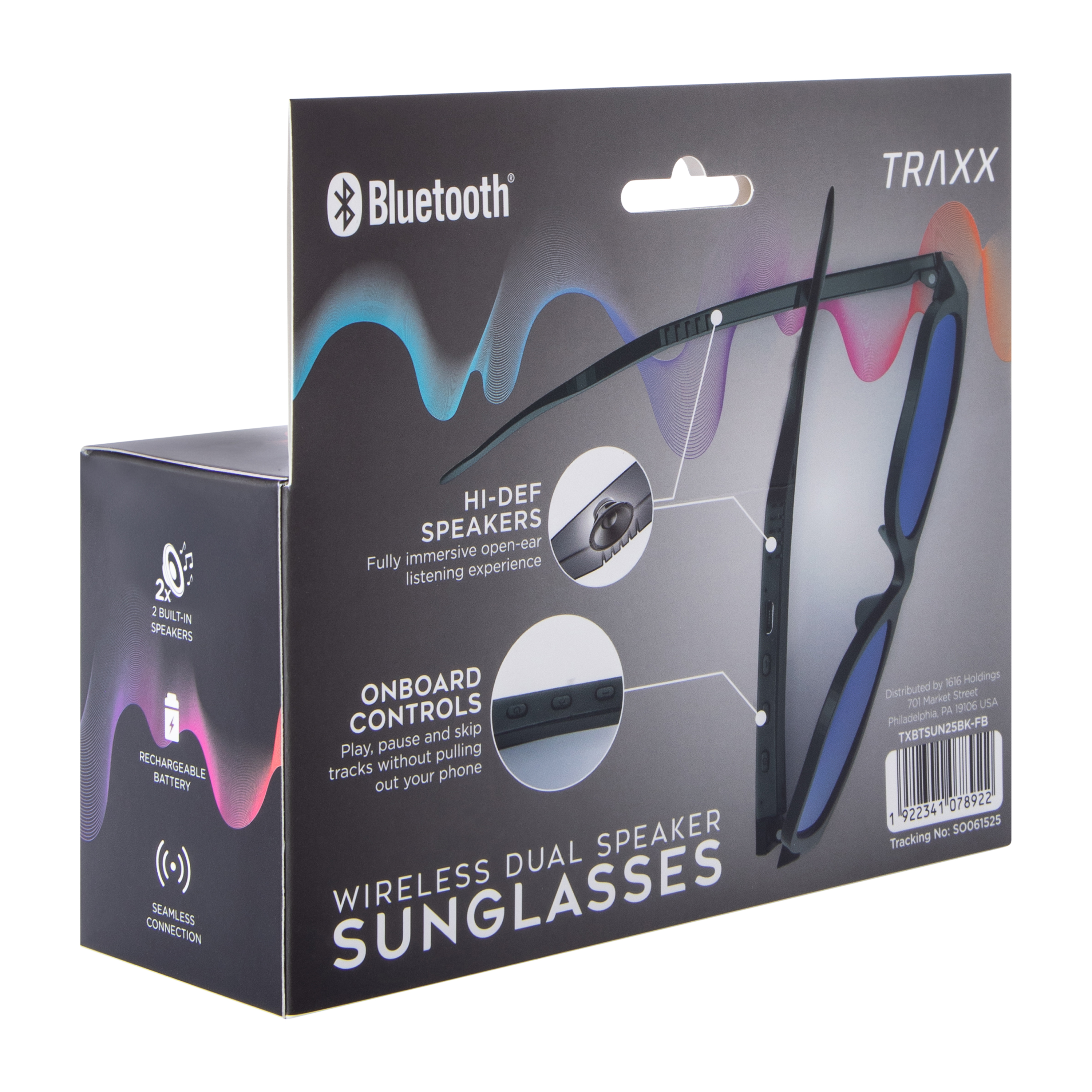 Traxx Wireless Dual Speaker Sunglasses