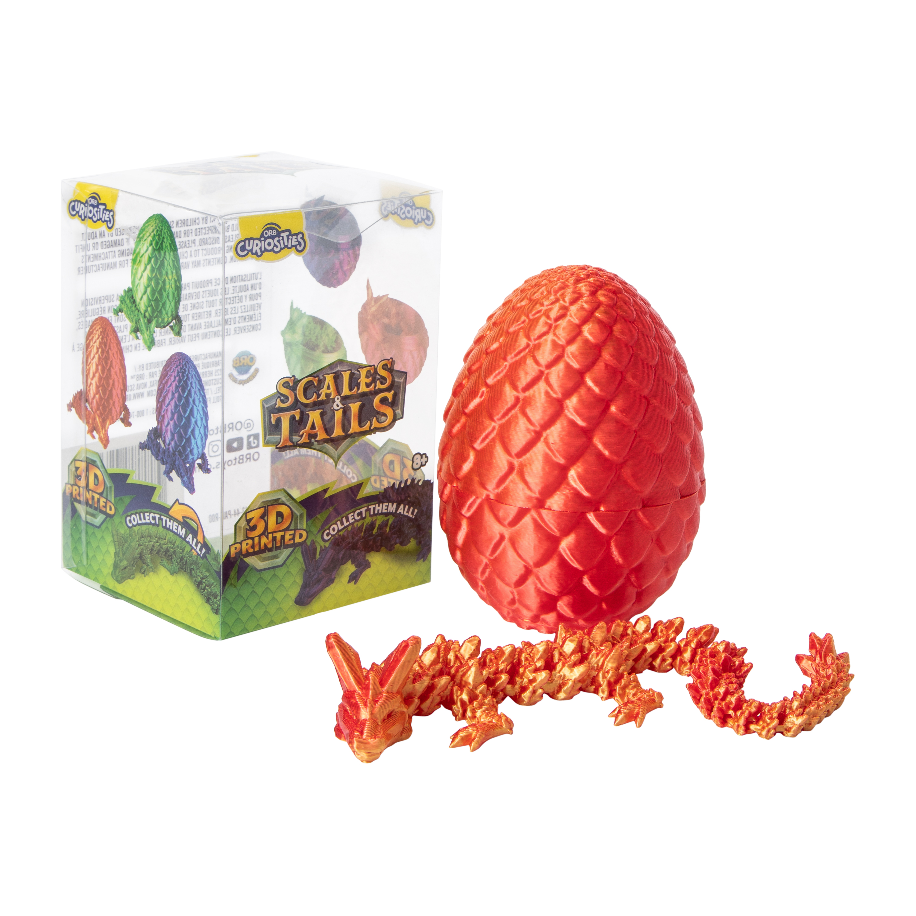 ORB Curiosities 3D Printed Scales & Tails Mystery Egg Toy (Styles May Vary)
