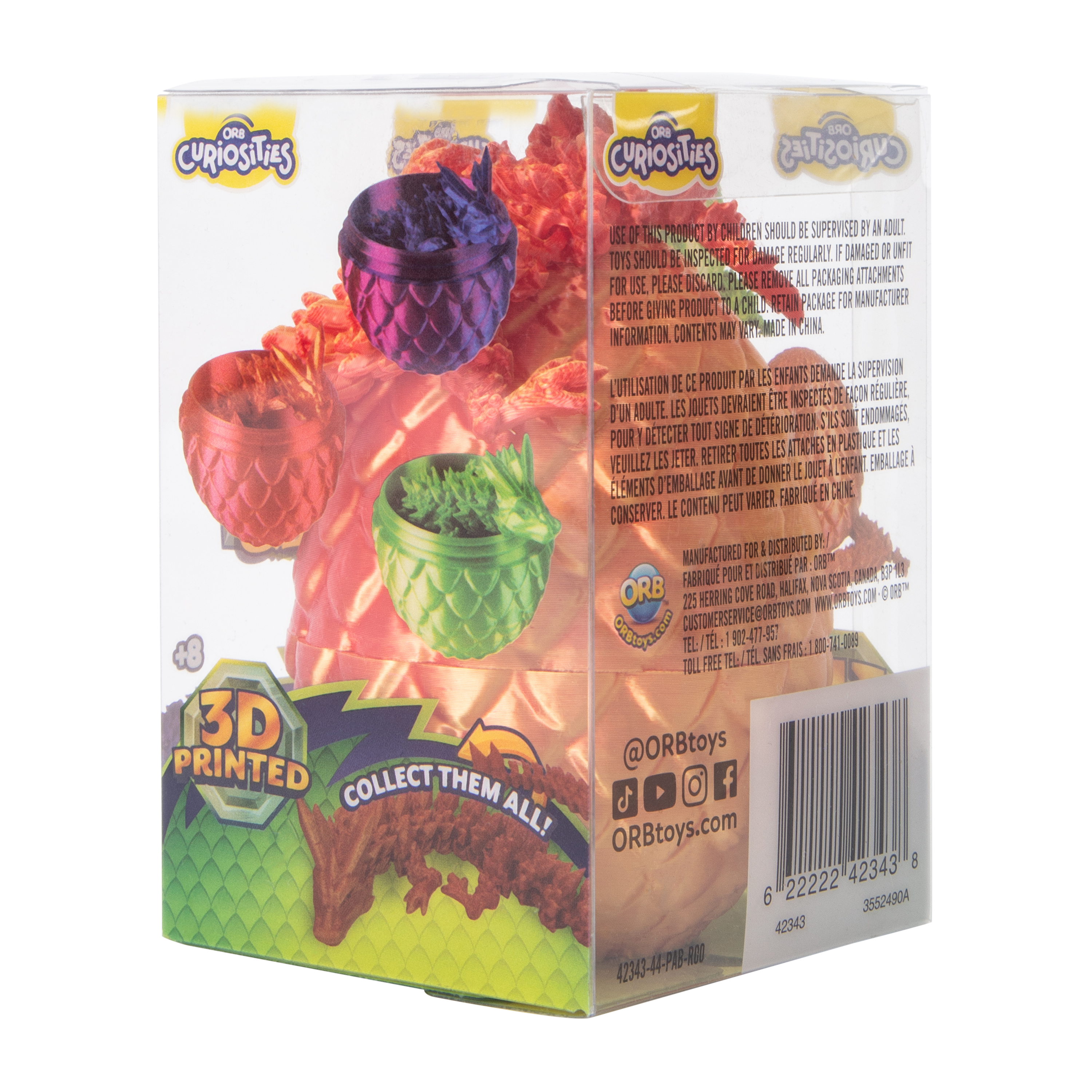 ORB Curiosities 3D Printed Scales & Tails Mystery Egg Toy (Styles May Vary)