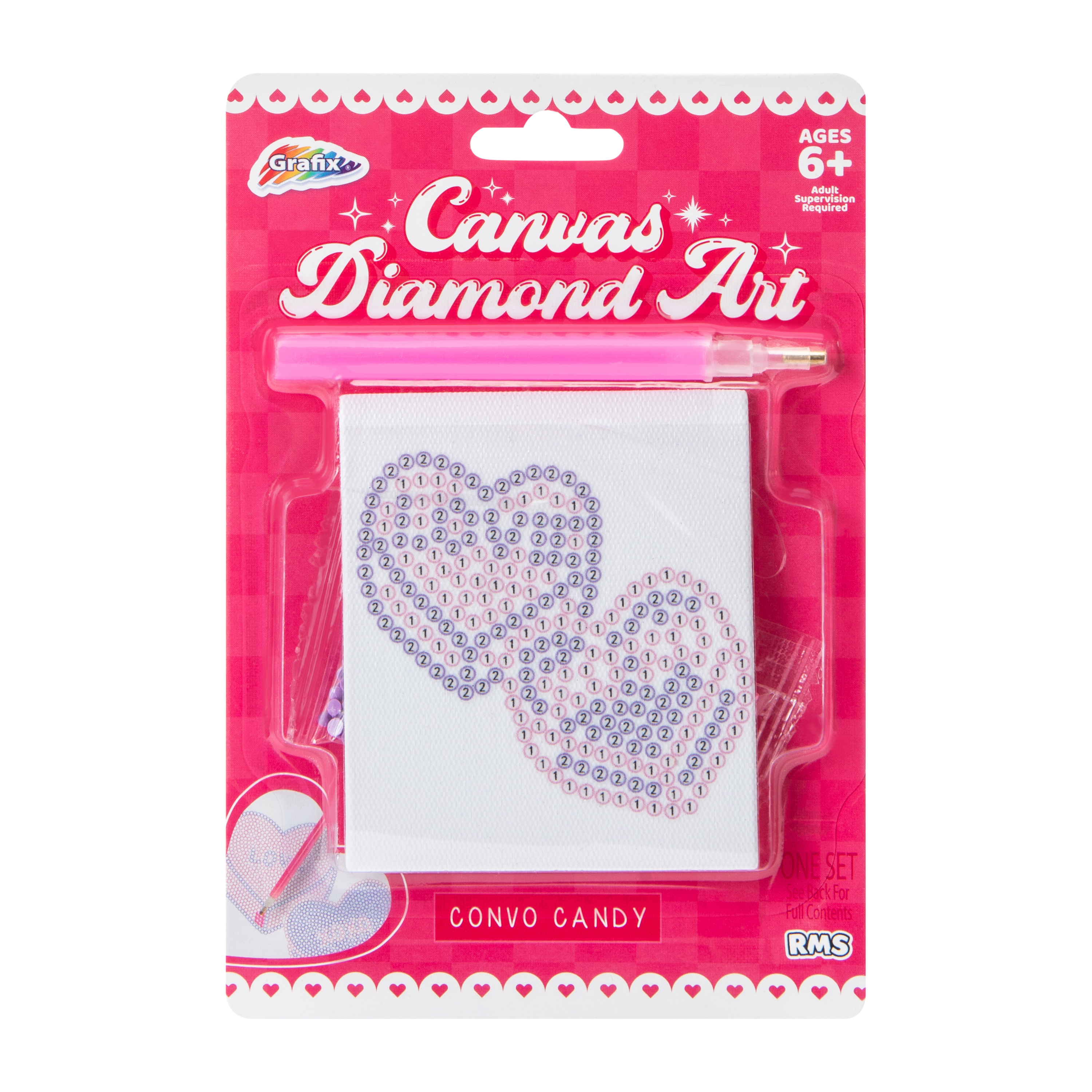 Valentine's Canvas Diamond Art Set