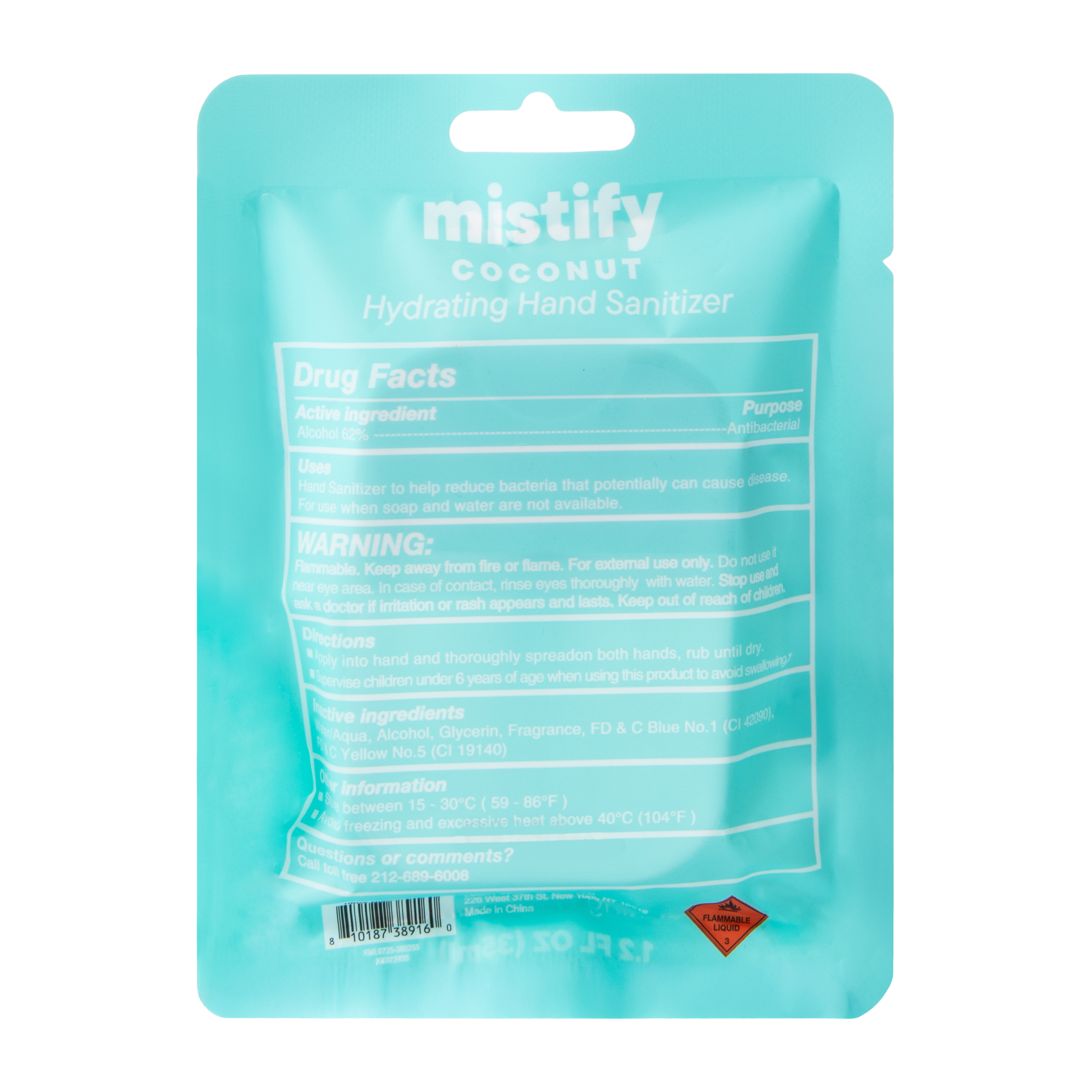 Mistify Coconut Hydrating Hand Sanitizer 1.2oz