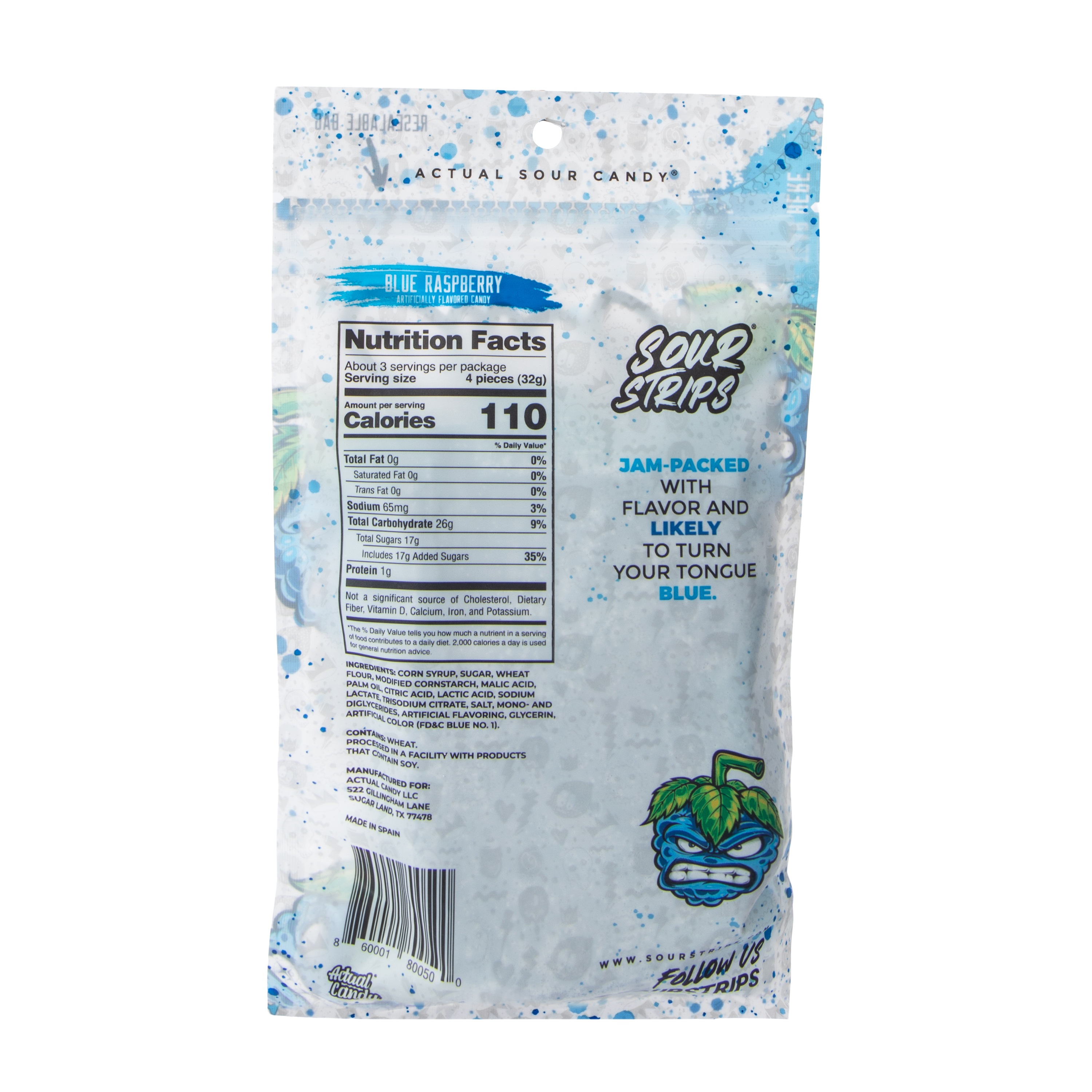 Sour Strips® Blue Raspberry 3.4oz