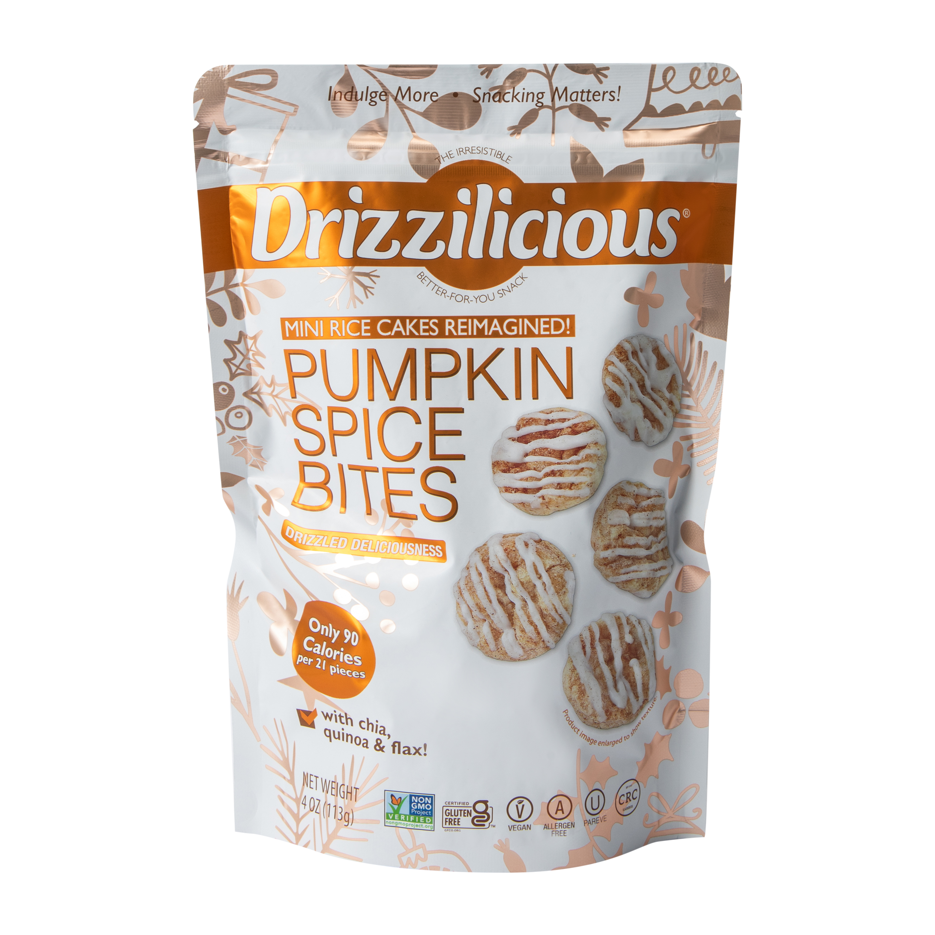 Drizzilicious® Mini Rice Cakes Pumpkin Spice Bites 4oz