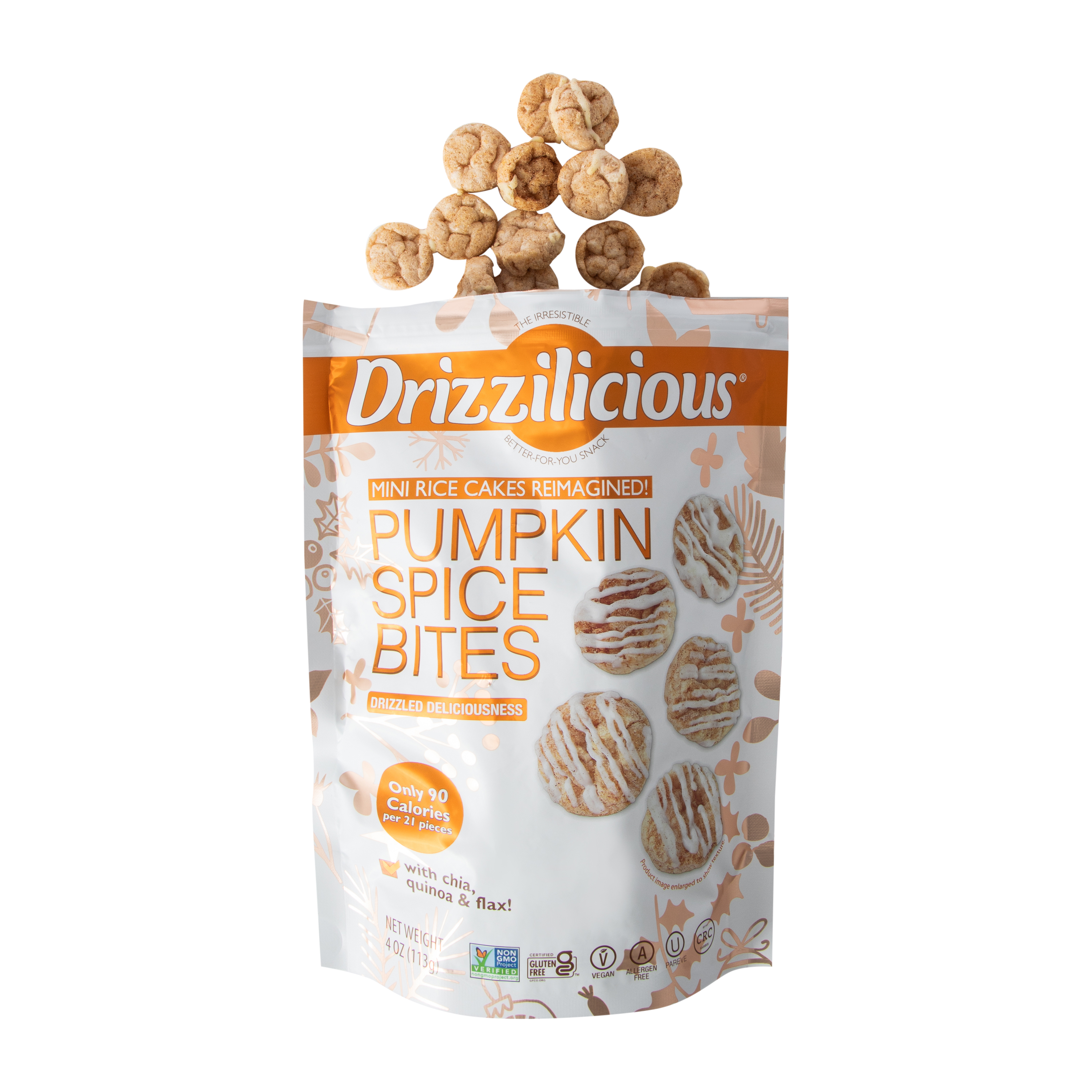 Drizzilicious® Mini Rice Cakes Pumpkin Spice Bites 4oz