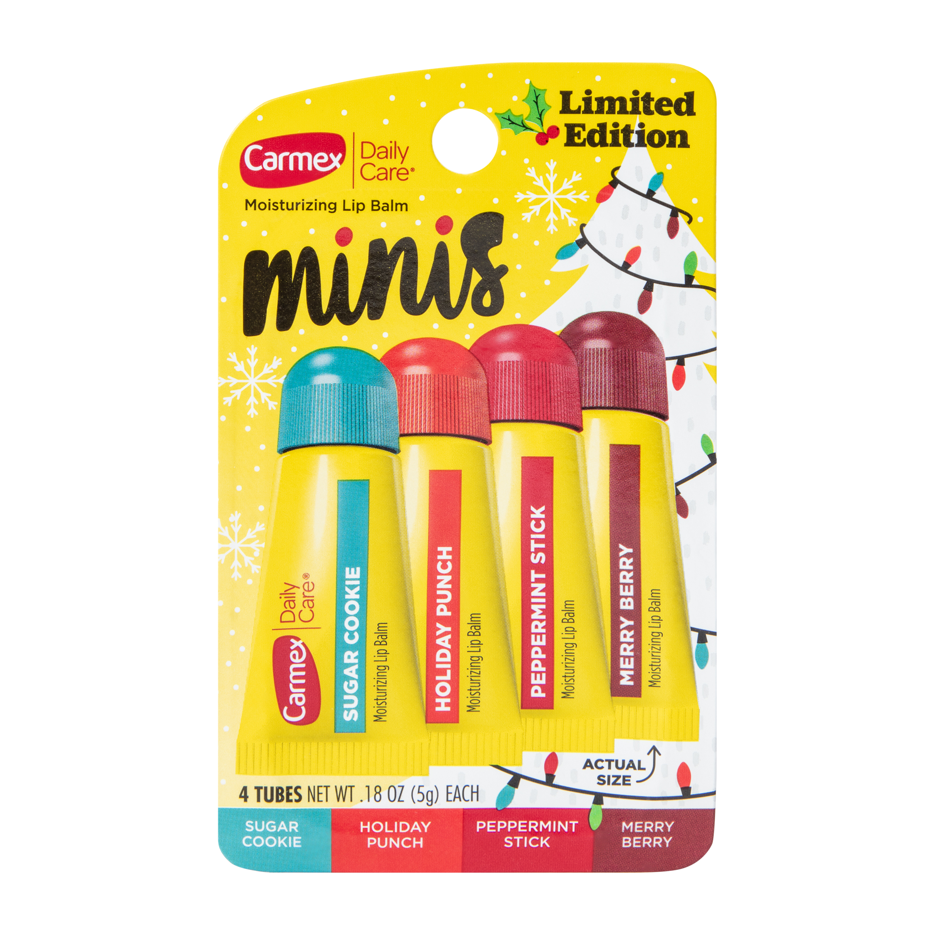 Carmex Minis Limited Edition Moisturising Lip Balm 4-Pack