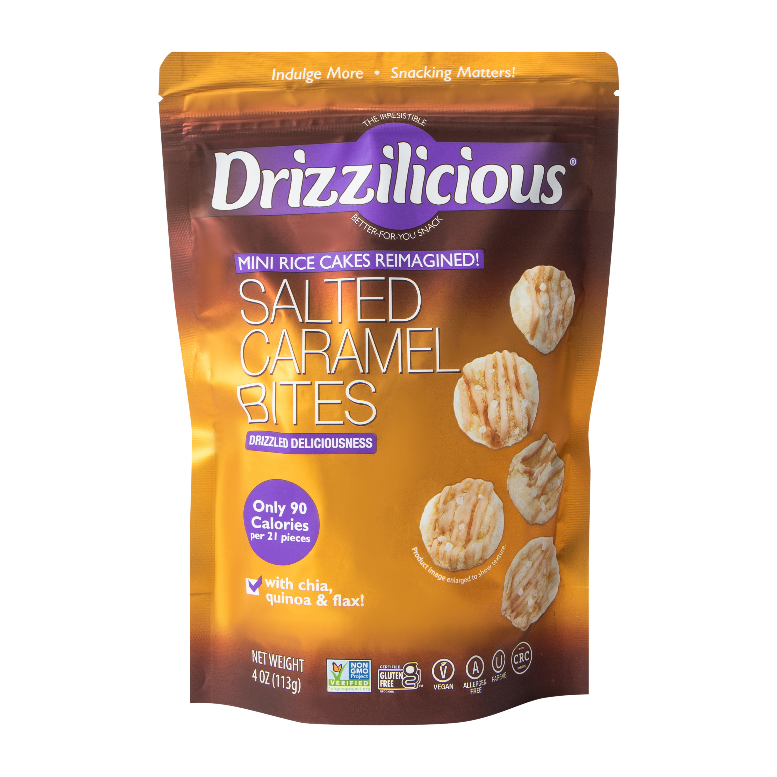 Drizzilicious® Mini Rice Cakes Salted Caramel Bites 4oz