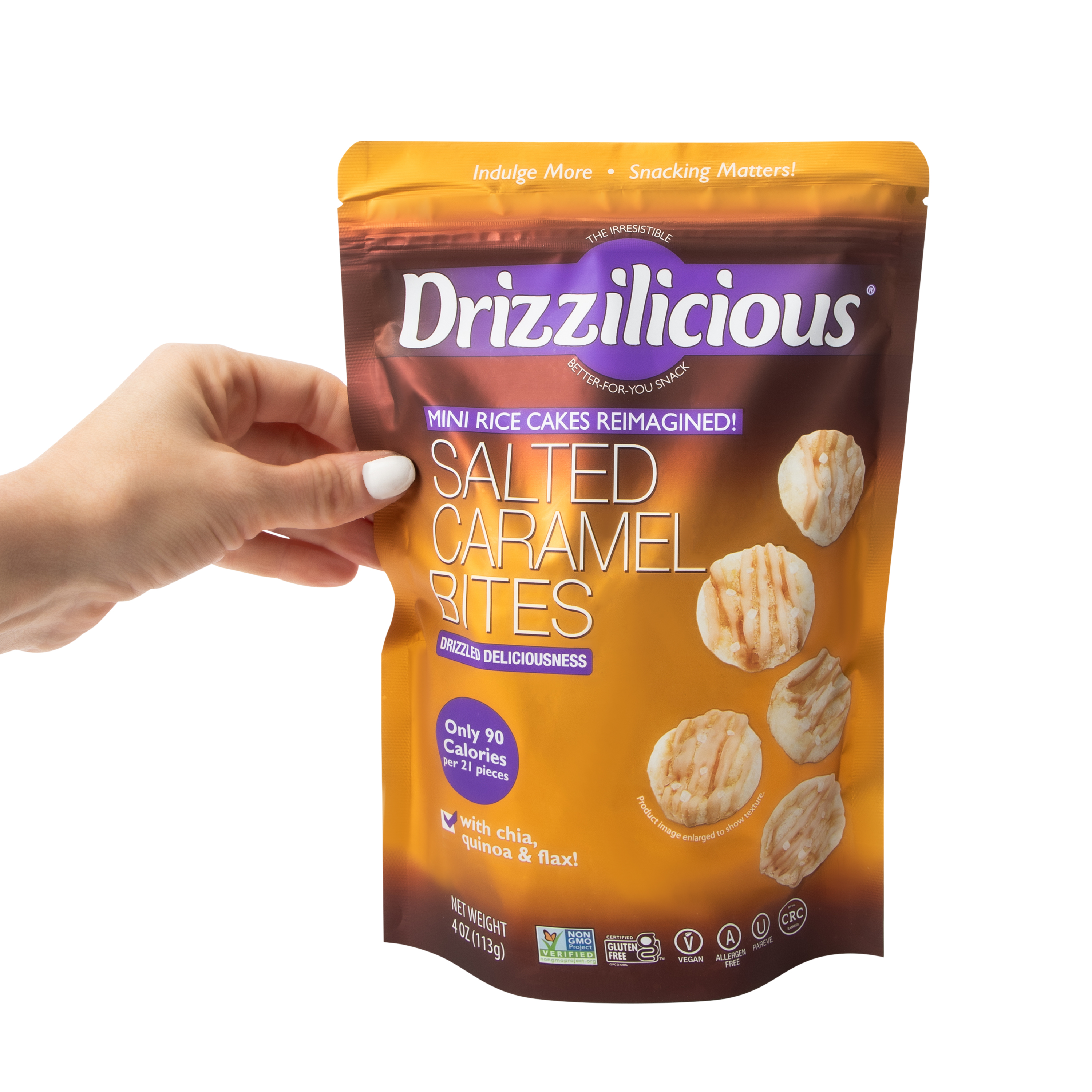 Drizzilicious® Mini Rice Cakes Salted Caramel Bites 4oz