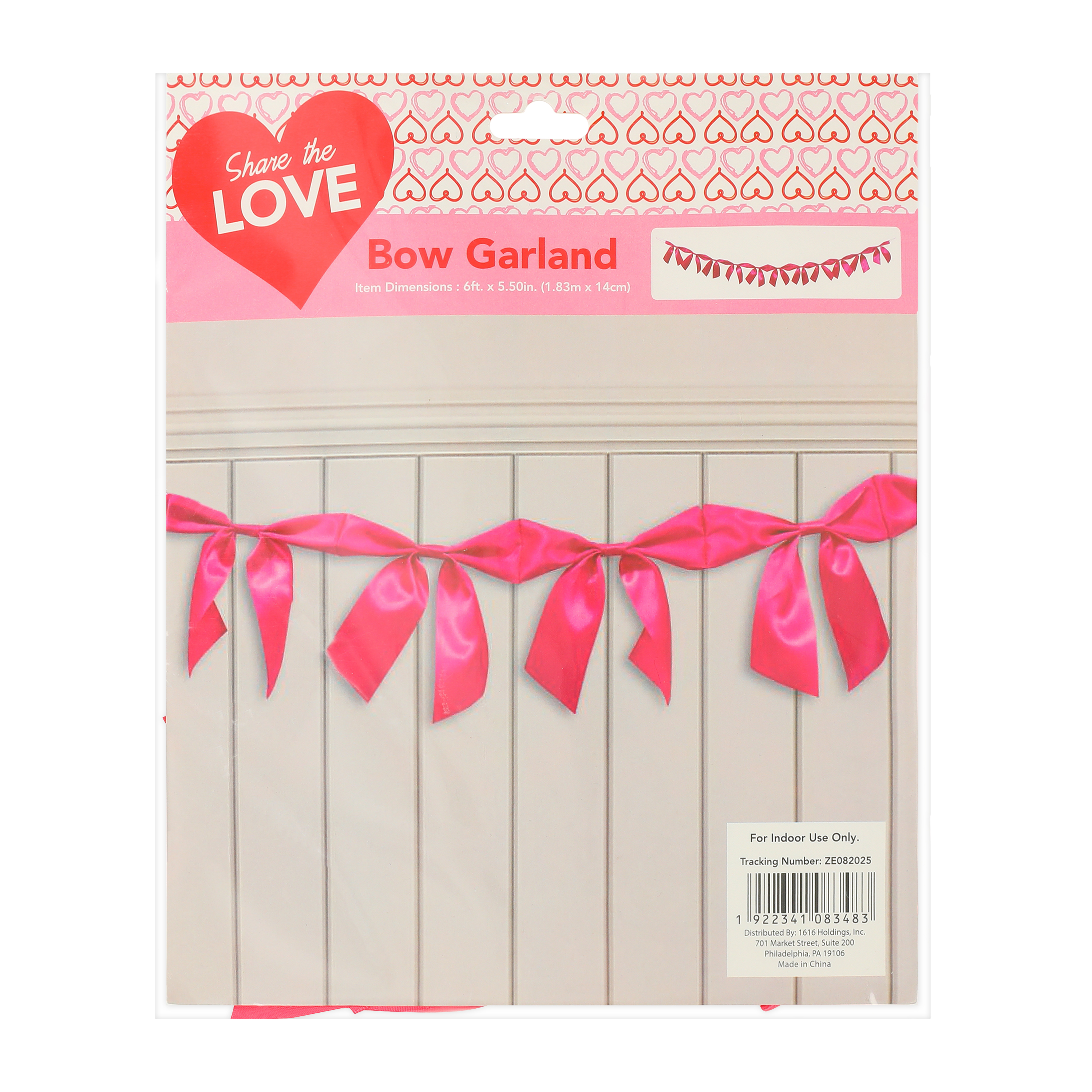 Valentine's Bow Garland