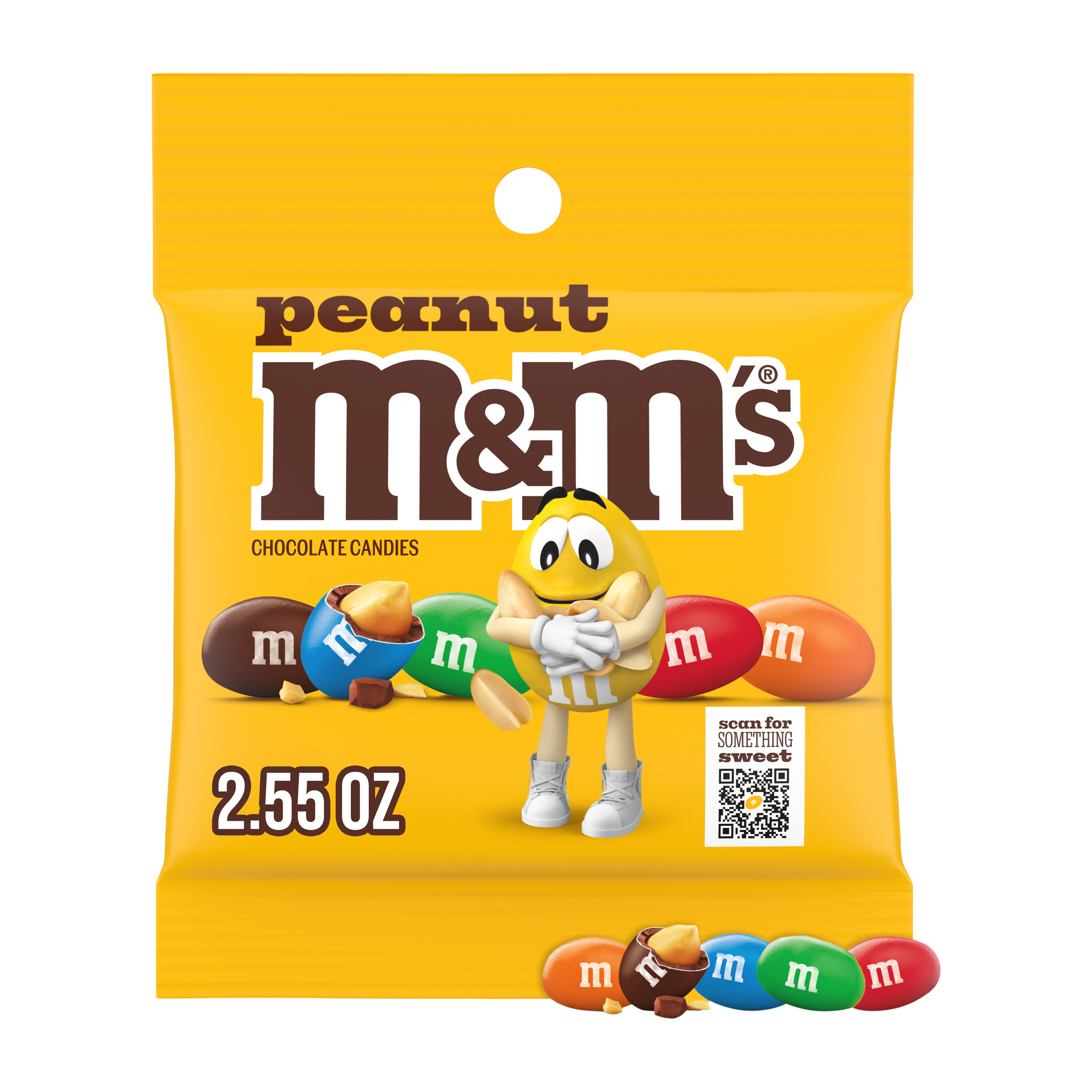 M&M'S Peanut Milk Chocolate Candy, 2.55 oz Bag