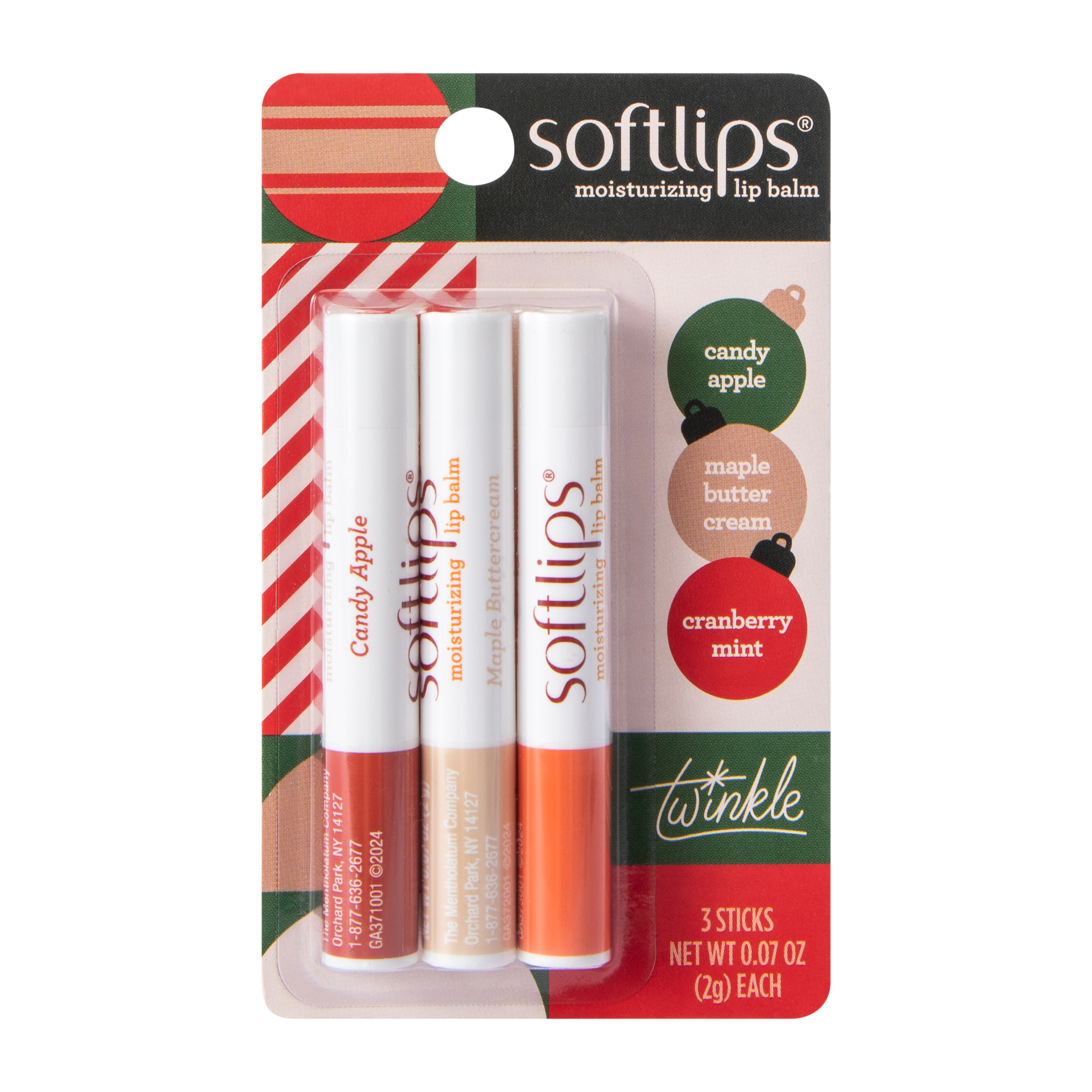 SoftLips® Moisturizing Lip Balm 3-Pack