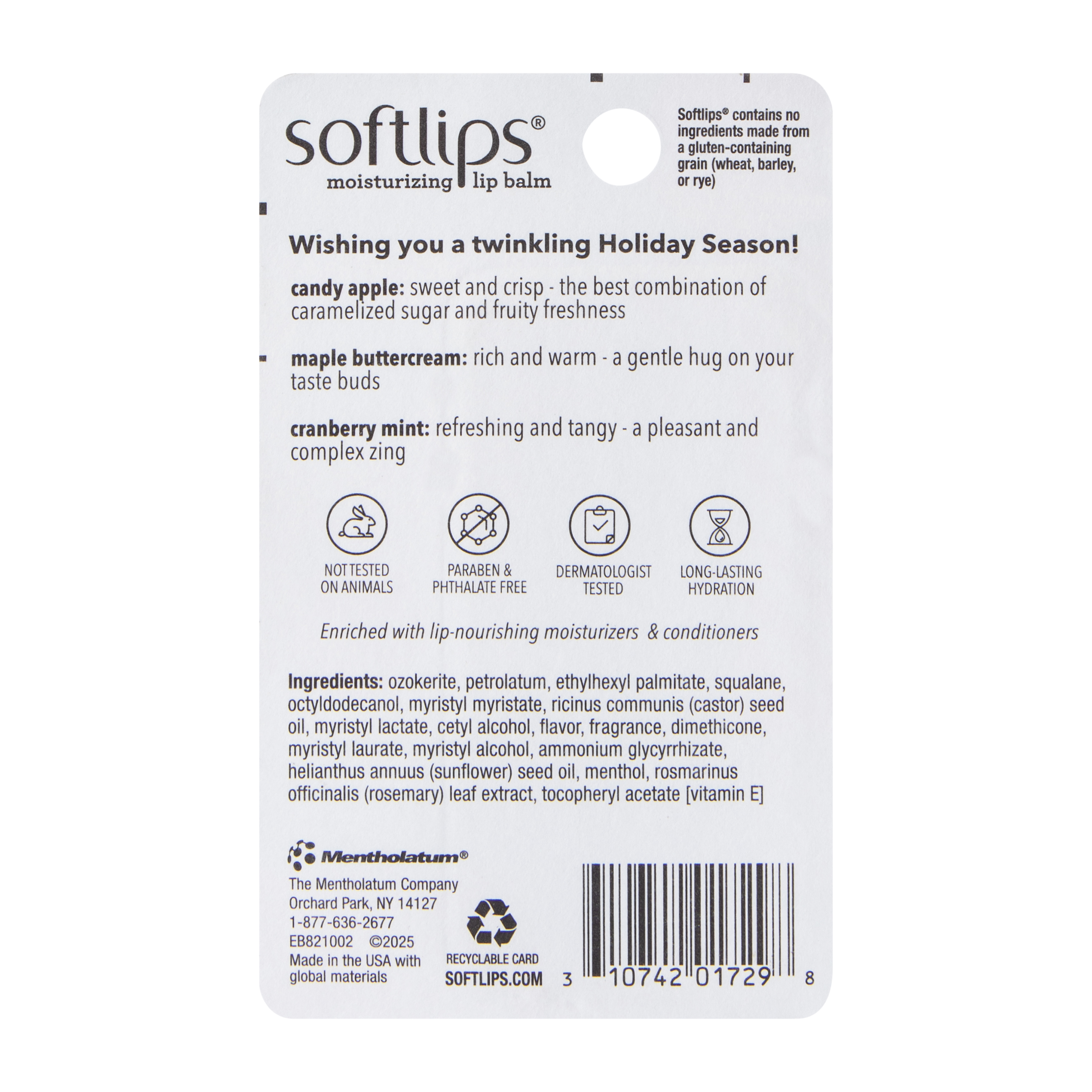 SoftLips® Moisturizing Lip Balm 3-Pack