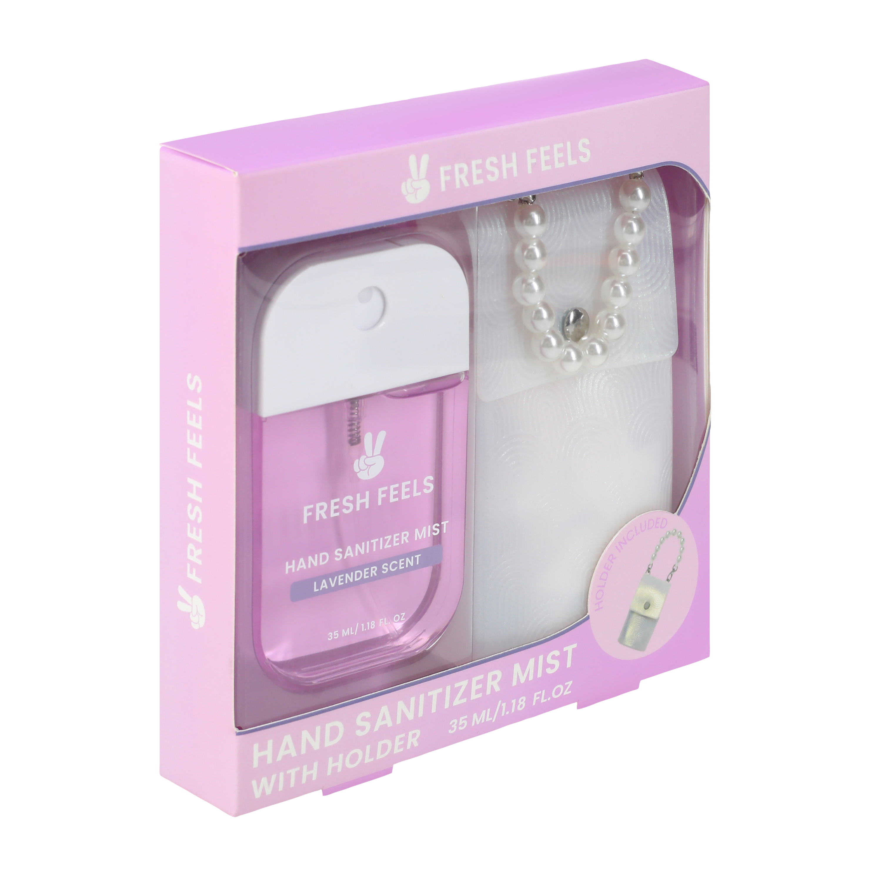 Fresh Feels Lavender Scent Hand Sanitizer Mist With Holder Set 1.18oz