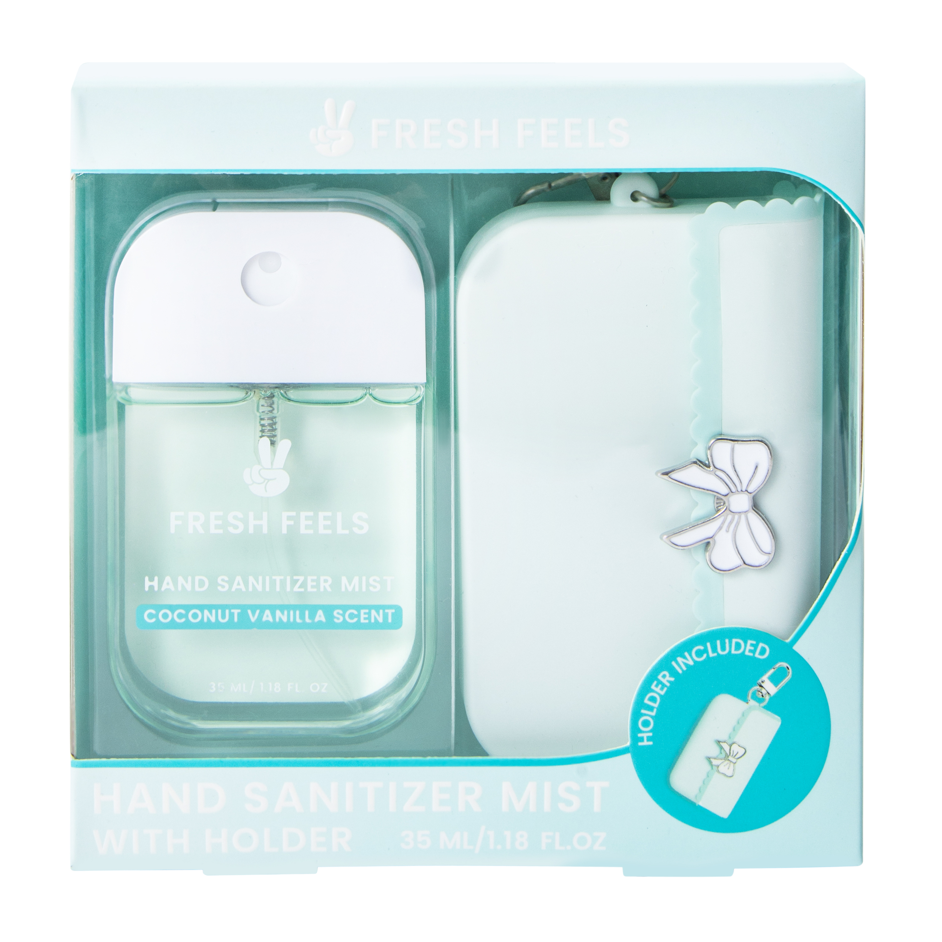 Fresh Feels Coconut Vanilla Hand Sanitizer Mist With Holder 1.18oz