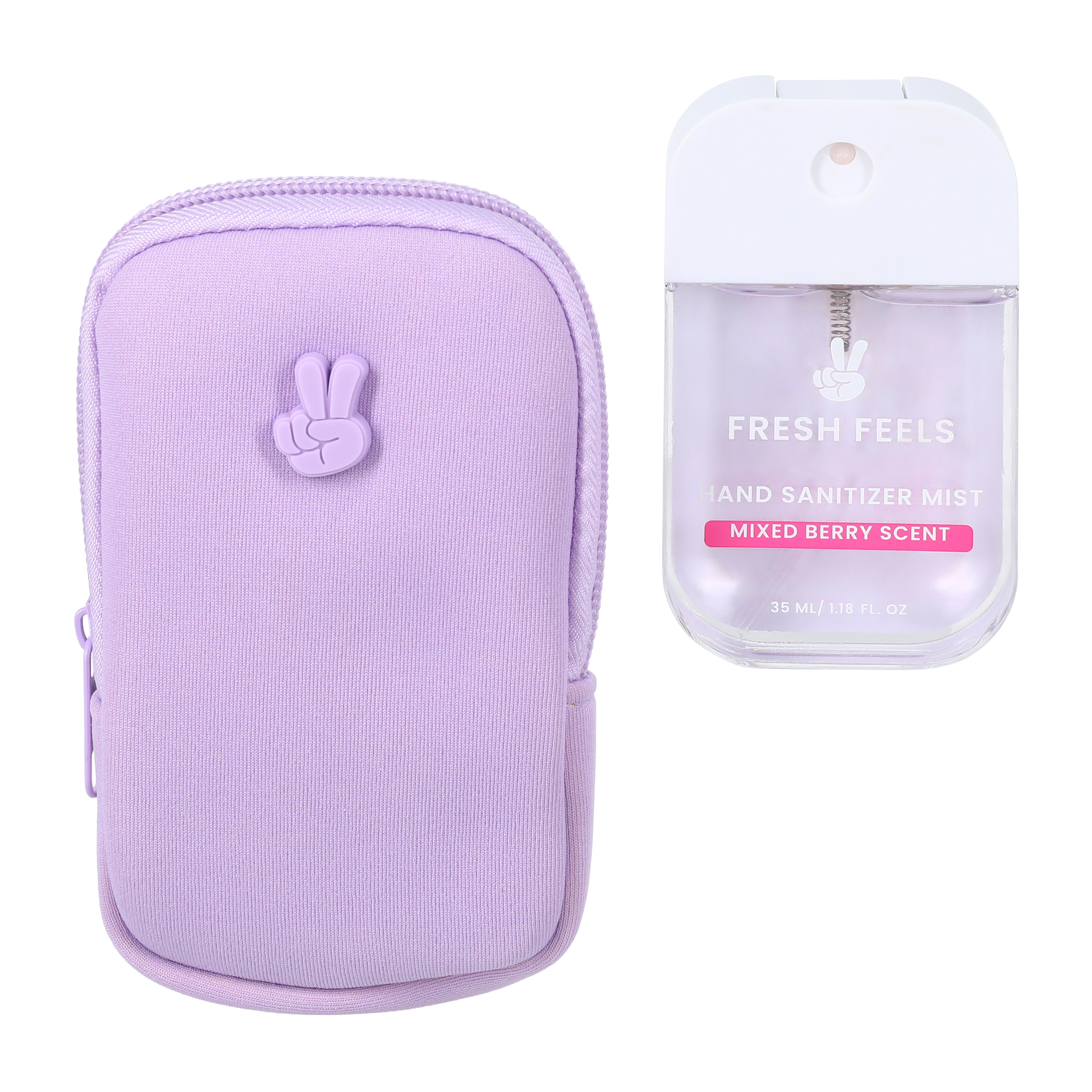 Fresh Feels Mixed Berry Scent Hand Sanitizer Mist With Holder Set 1.18oz