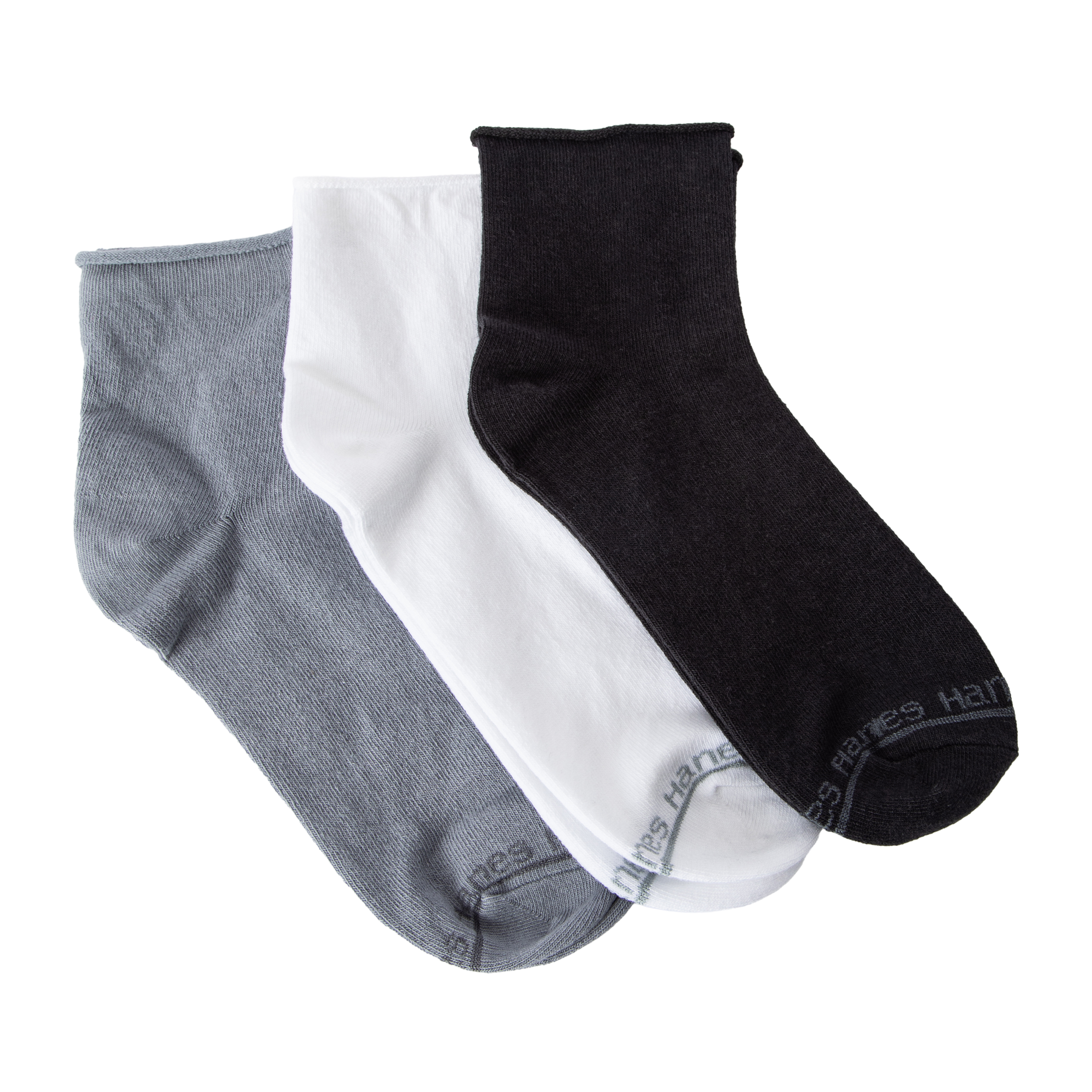 Juniors Hanes® Mid-Crews 3-Pairs