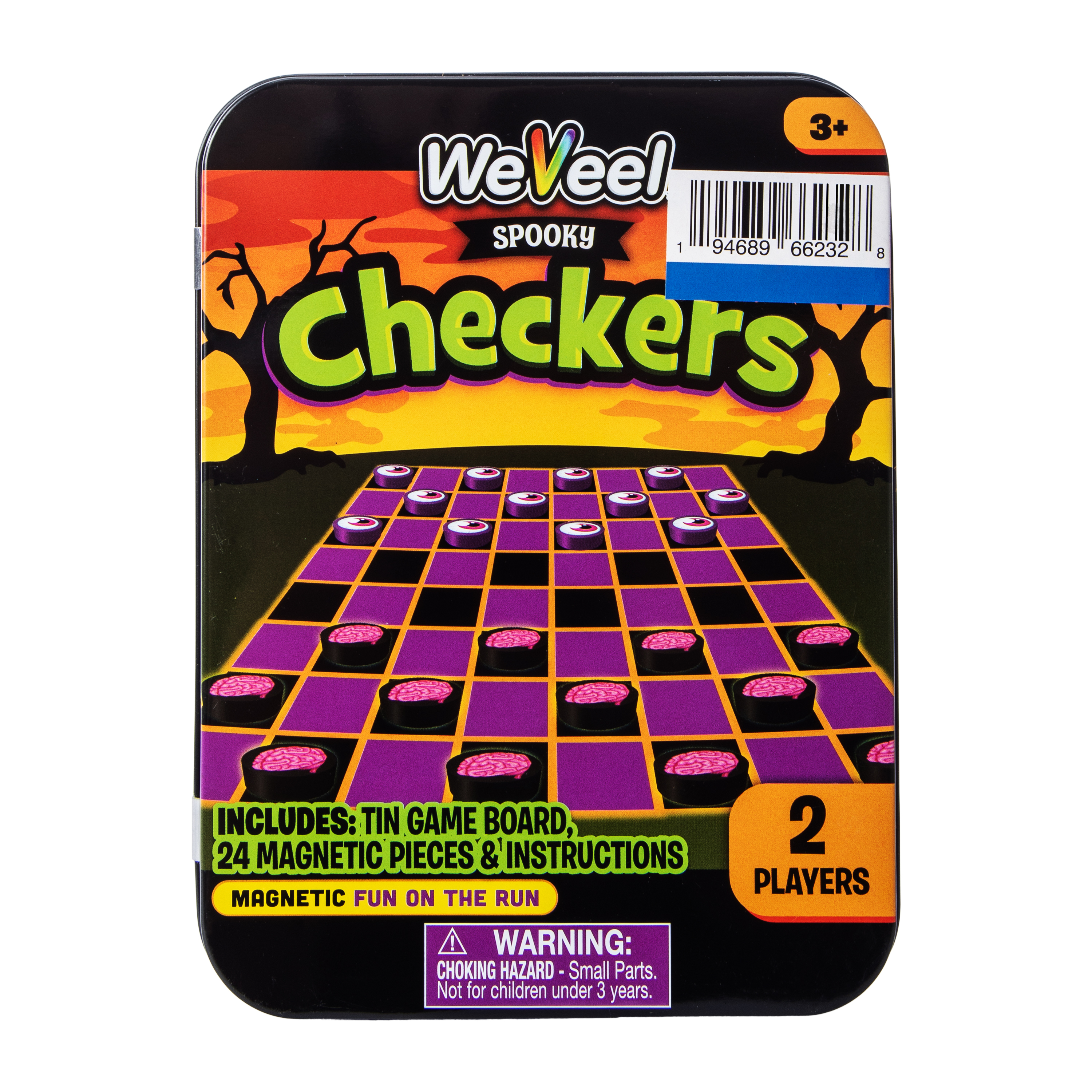 WeVeel Spooky Tin Checkers Game