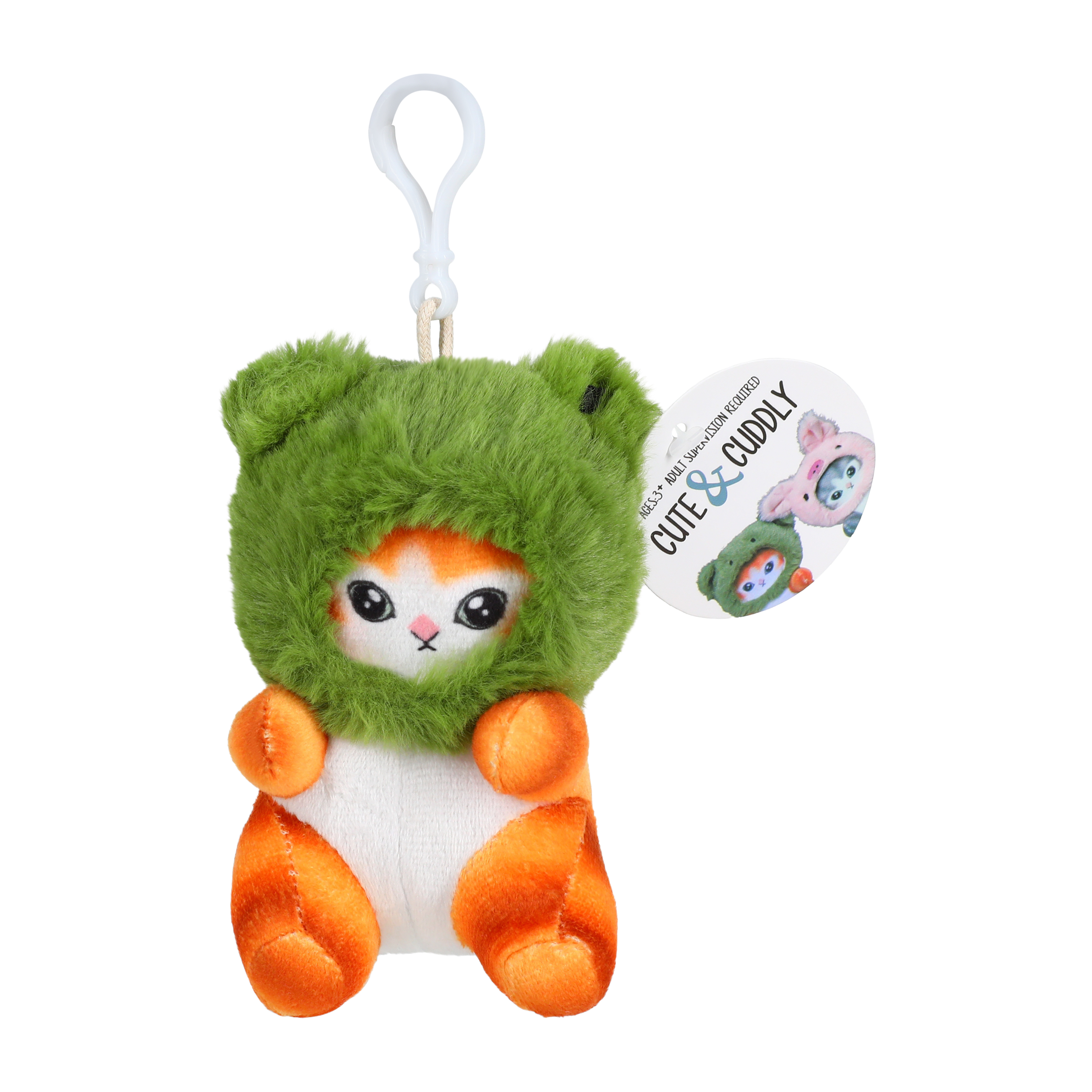 Hooded Critter Plush Clip