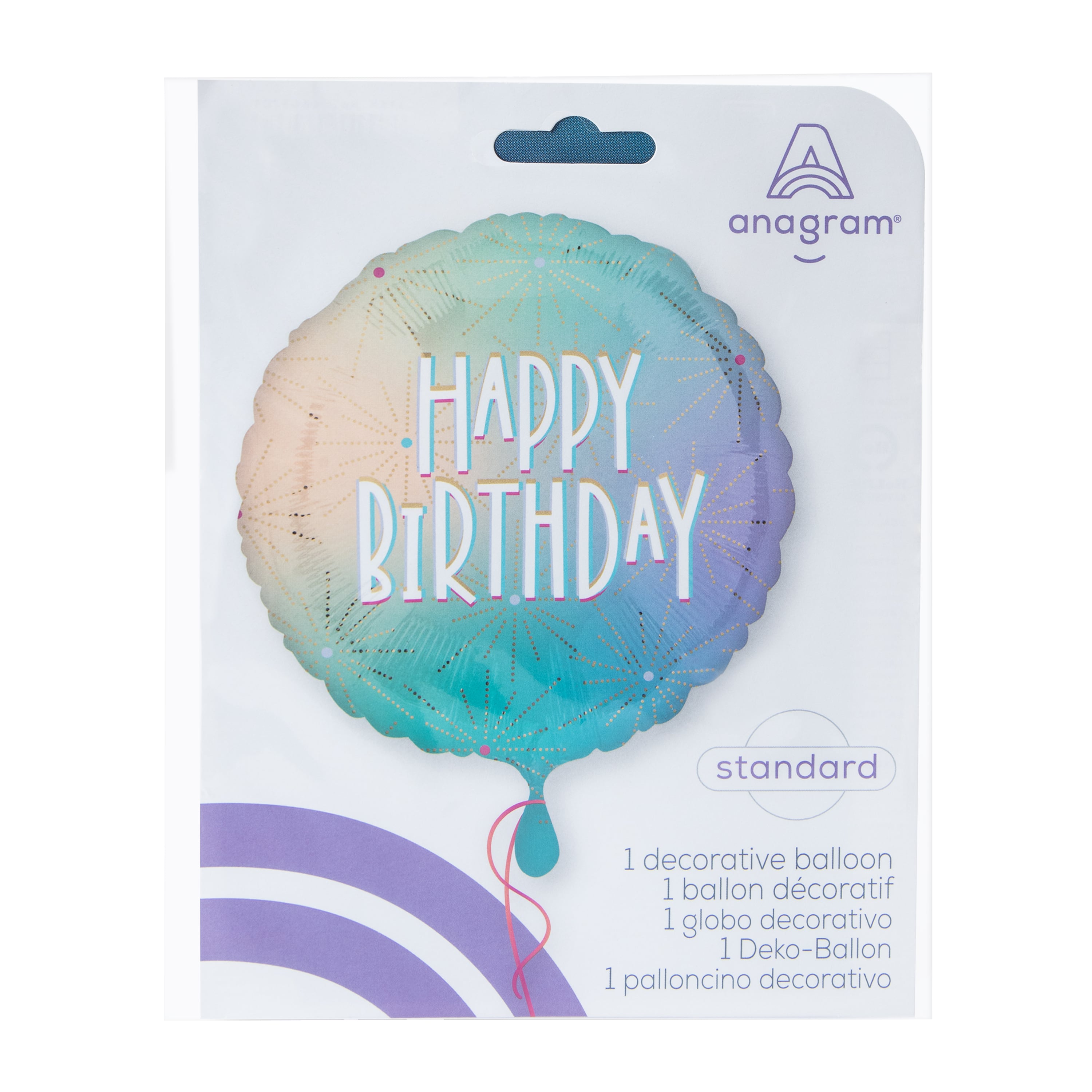 INFLATED Happy Birthday Standard Decorative Balloon