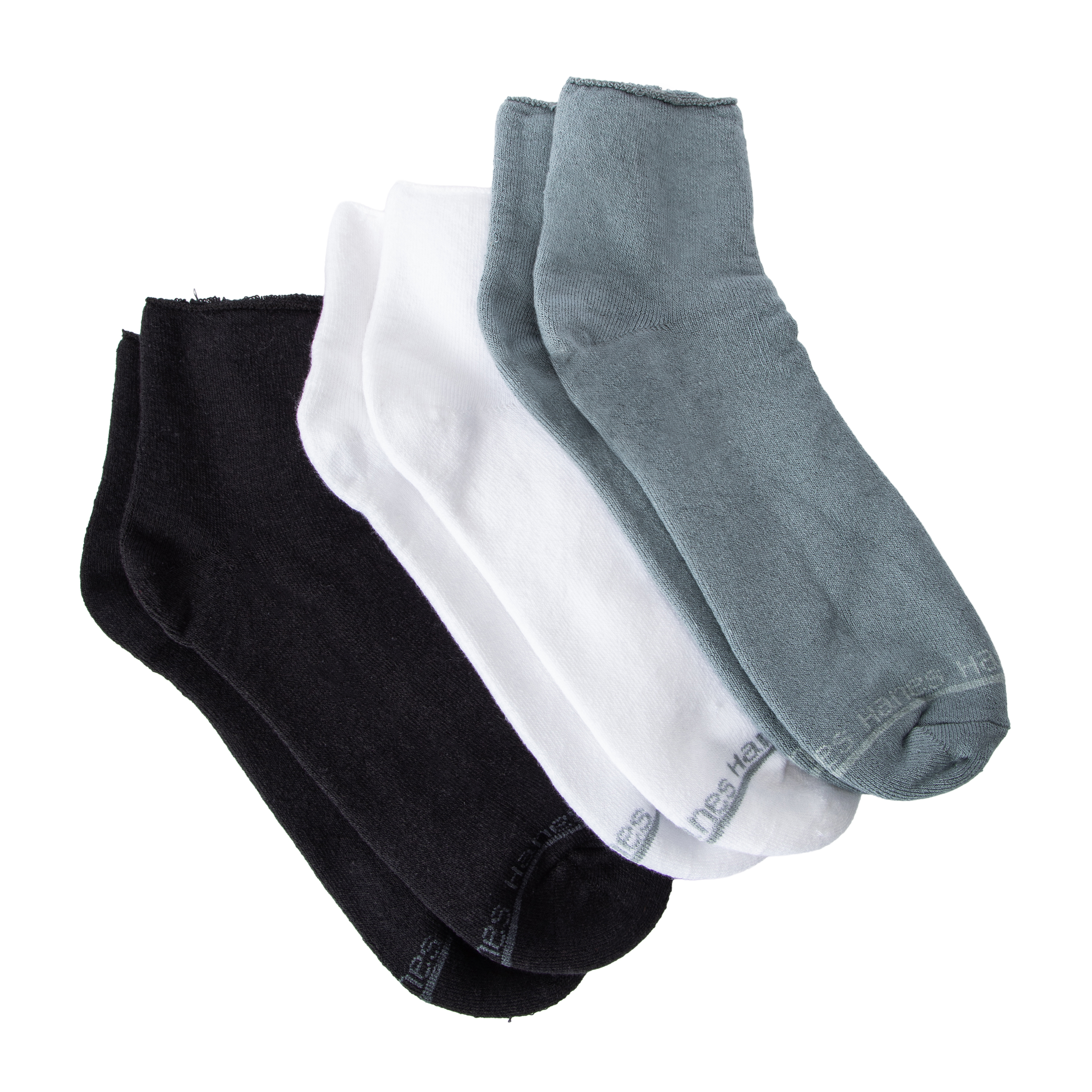 Young Mens Hanes® Supersoft Ankles 3-Pairs