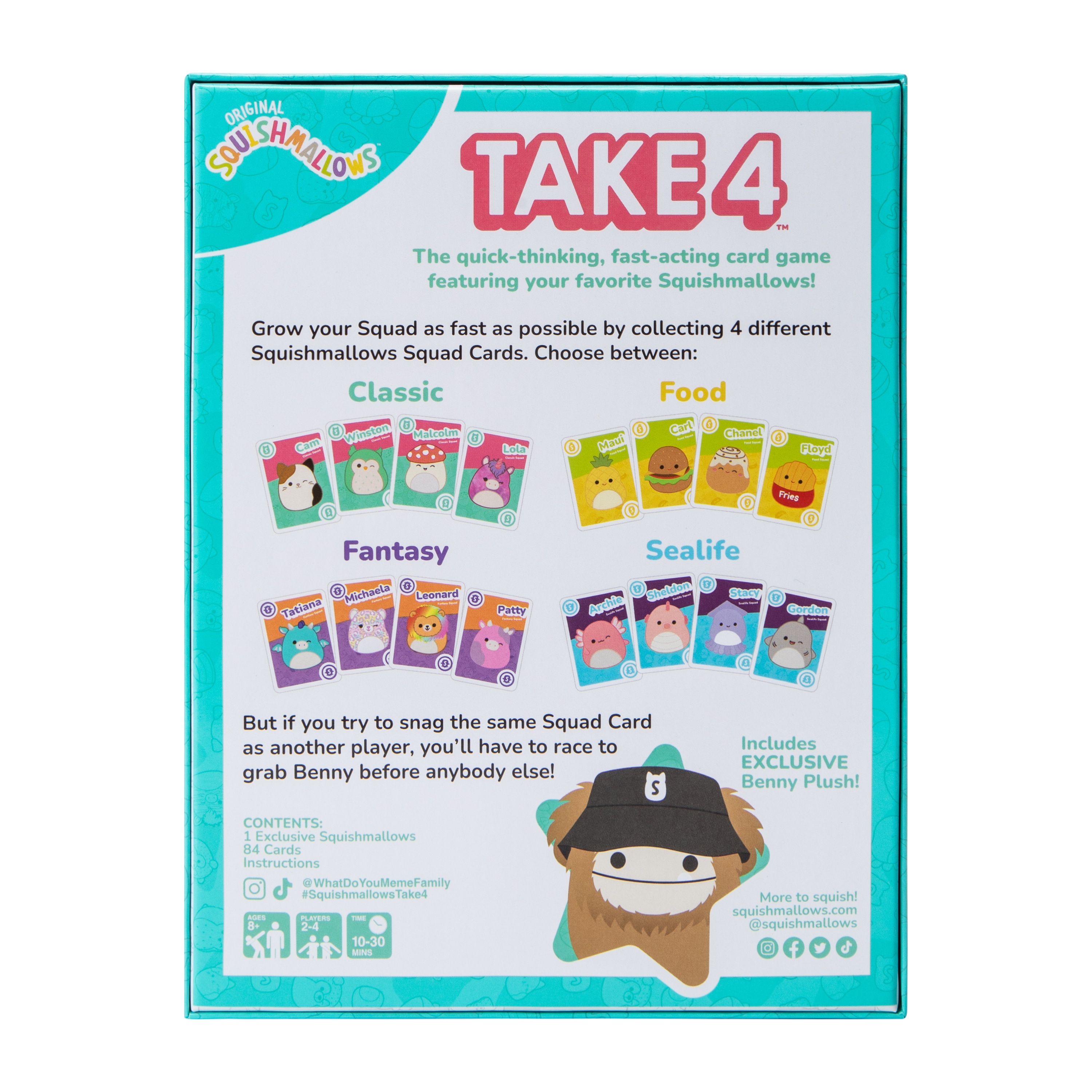 Squishmallows™ Take 4 Card Game